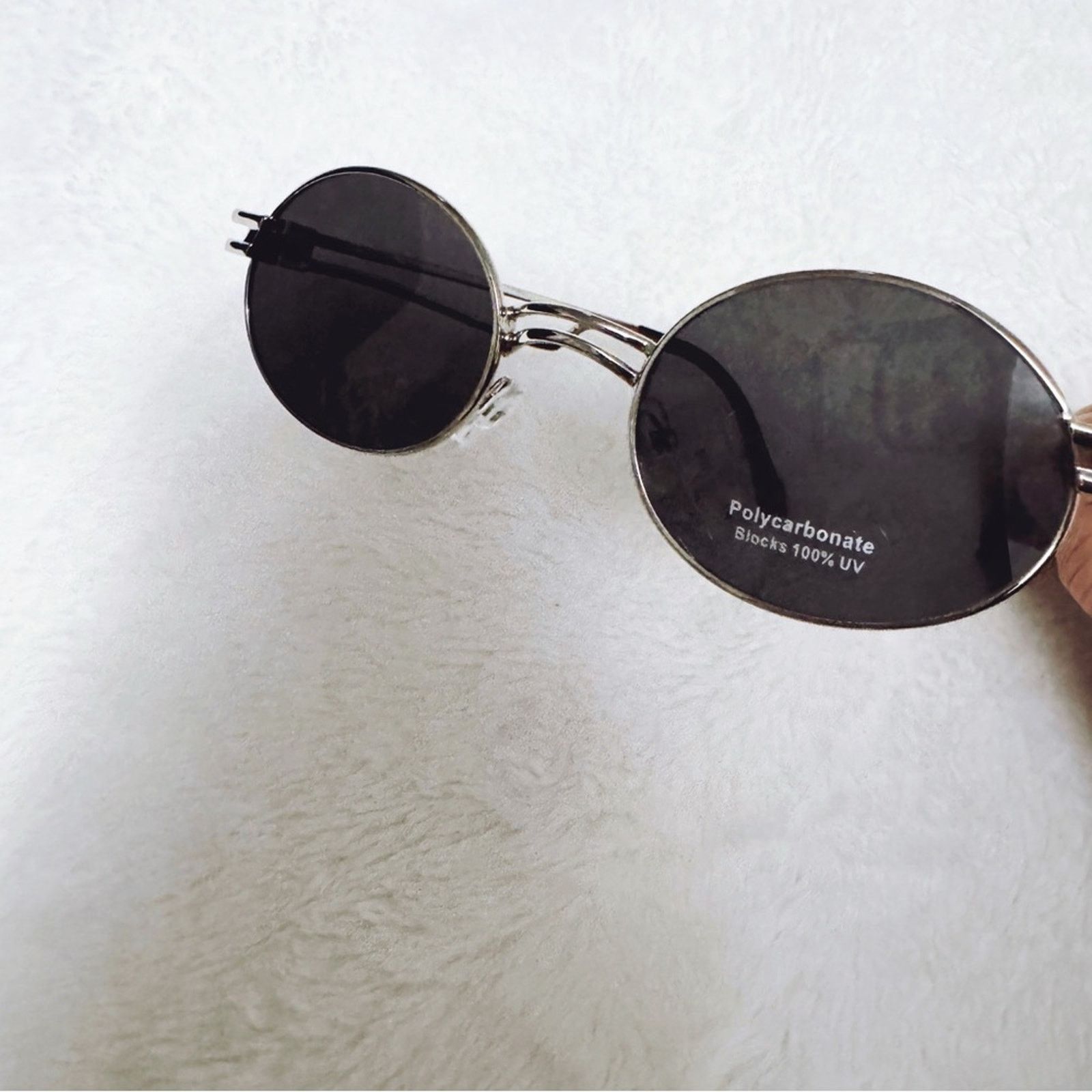 Other Betsy Black with Silver Rim Round Sunglasses Size ONE SIZE - 7 Thumbnail