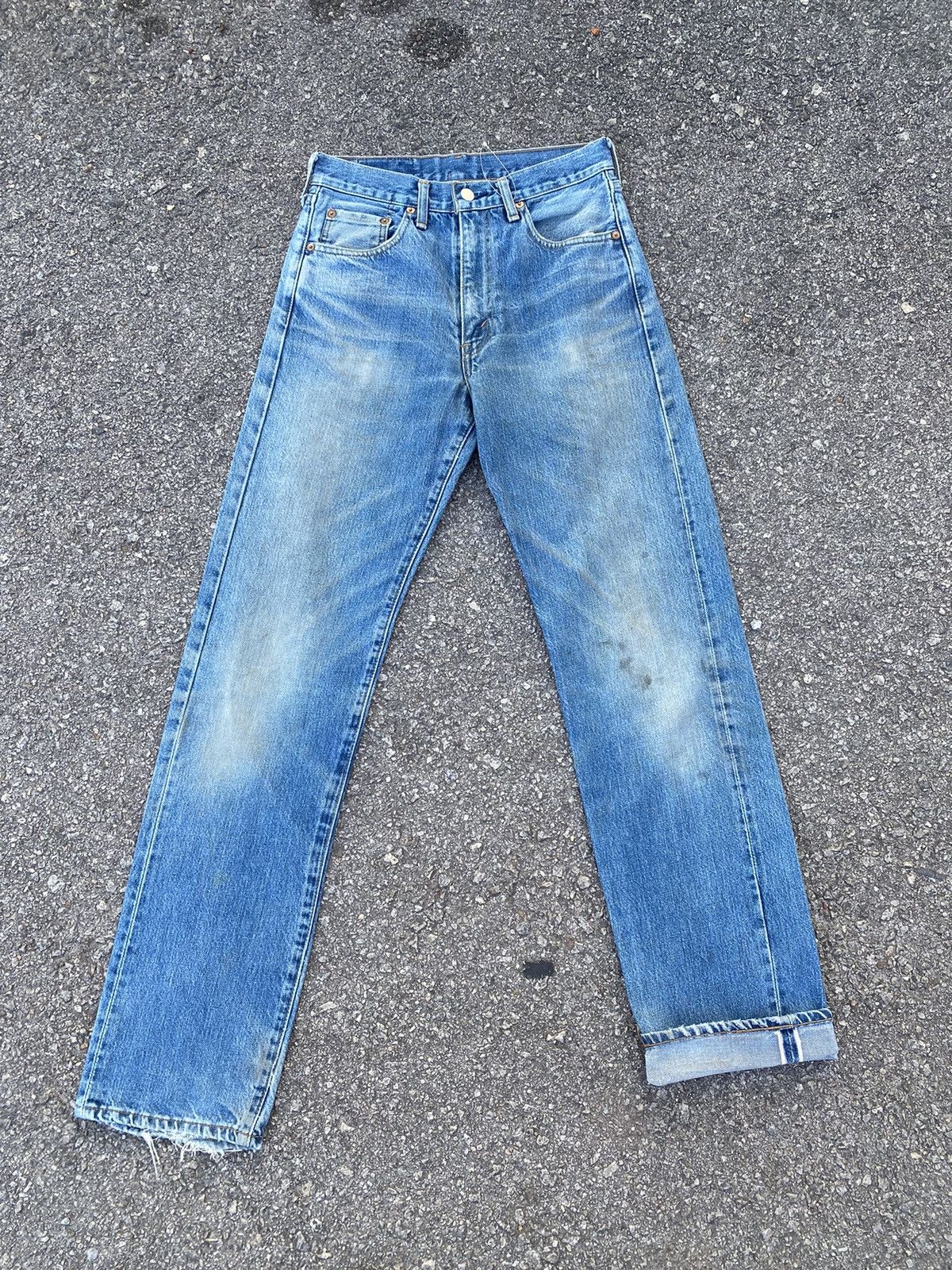 image of Levis x Levis Vintage Clothing Size 29 Vintage Levi's 502Xx 29X34 Redline Big E Denime in Blue