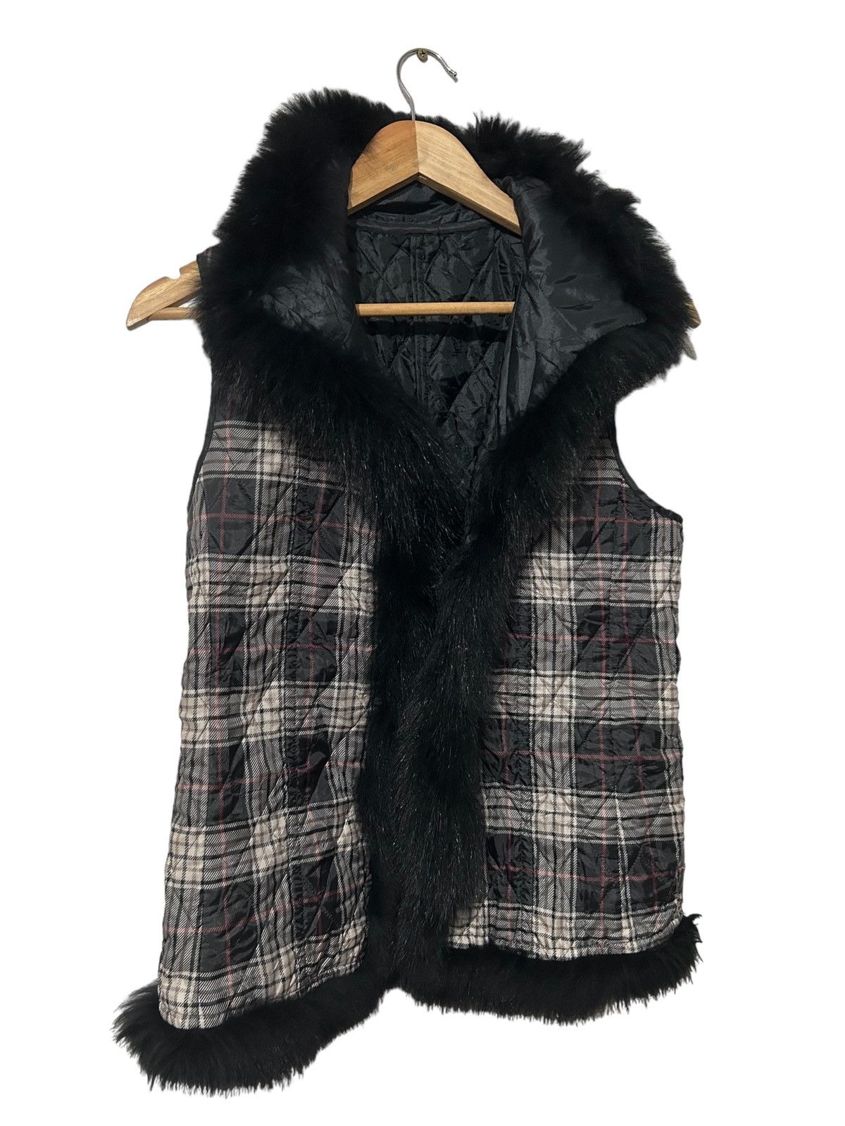 Punk Bondage fur Vest Japanese Brand Comme Ca Du Mode