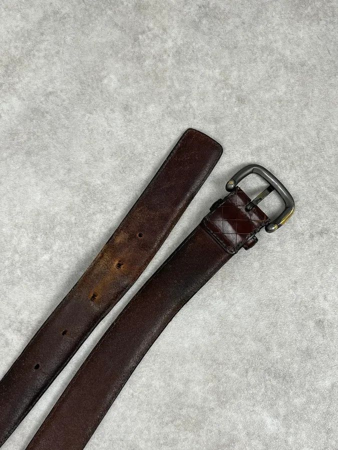 Bottega Veneta Bottega Veneta Brown Intrecciato Woven Leather Belt Size ONE SIZE - 5 Thumbnail