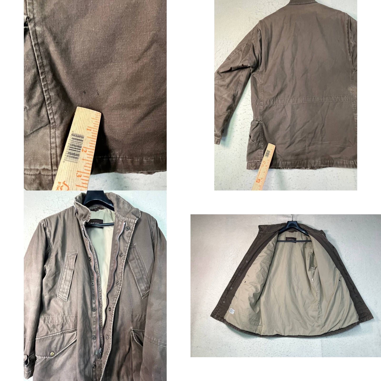 Calvin Klein VINTAGE Calvin Klein Canvas Jacket Mens Size 40 Brown Field Utility 100% Cotton Size US XXS / EU 40 - 8 Thumbnail