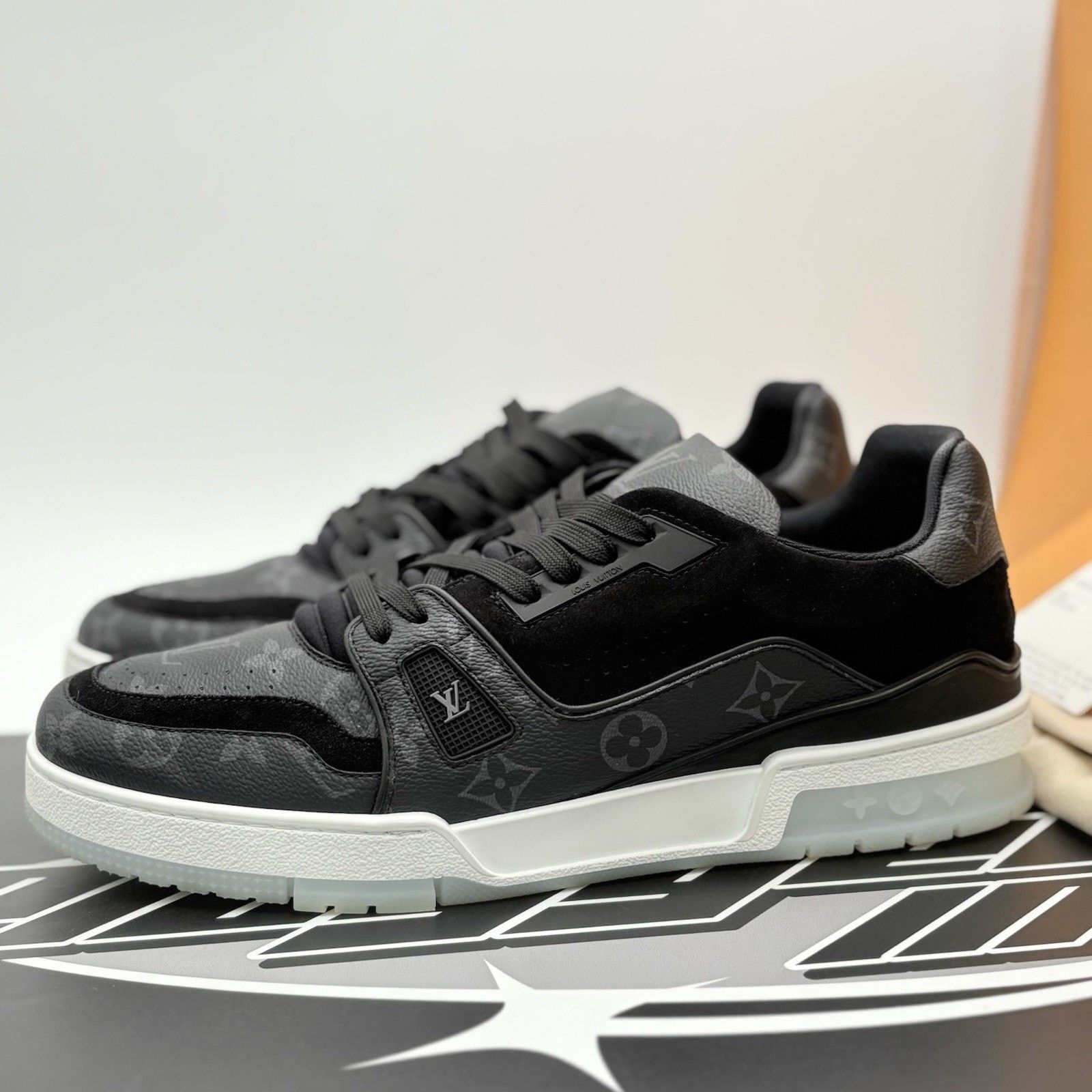 Louis Vuitton (10-10.5 US) - Louis Vuitton Trainer ' Black ' | SUPER CLEAN Size US 10.5 / EU 43-44 - 1 Thumbnail