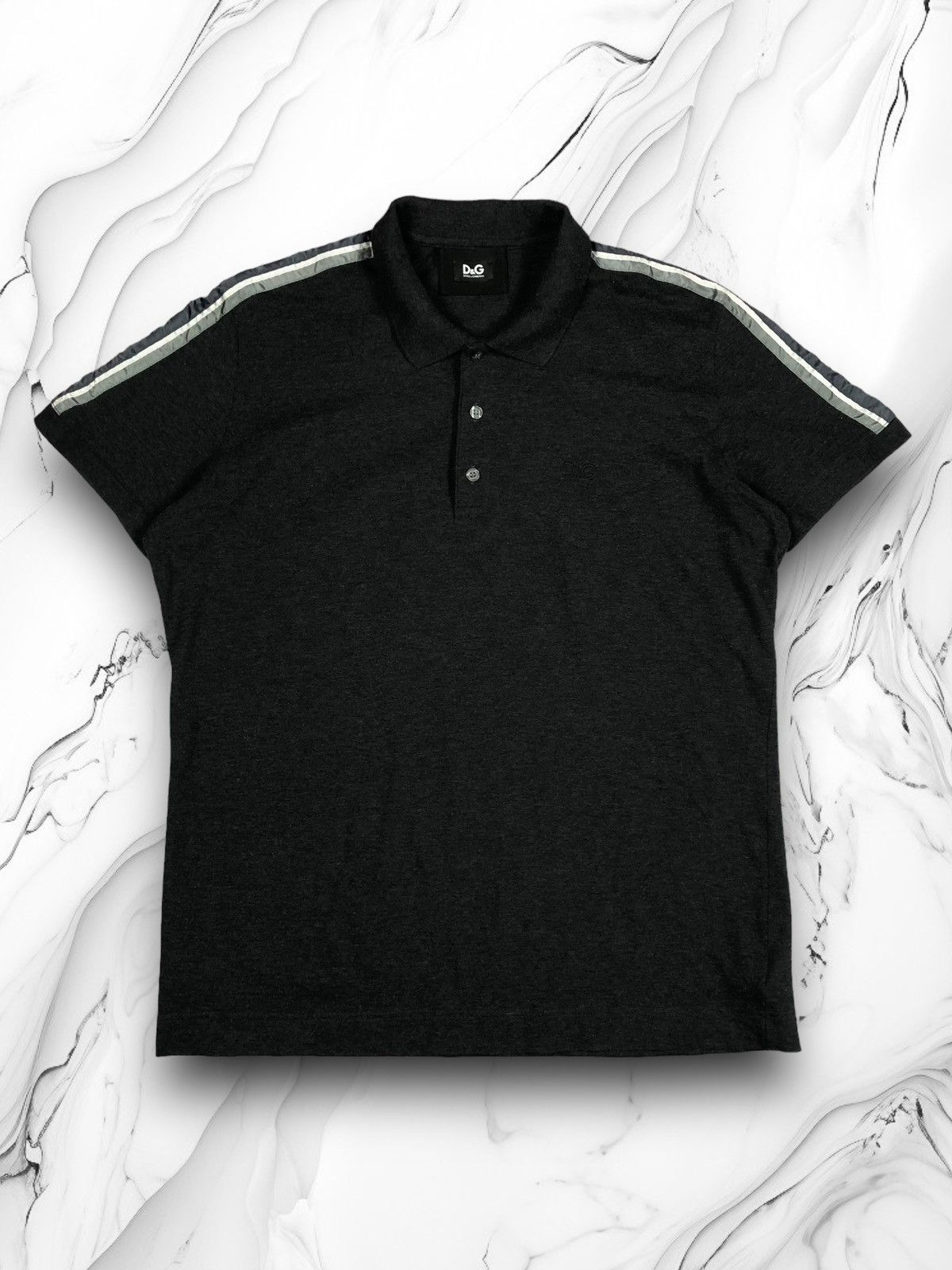 Dolce & Gabbana × Vintage Vintage Dolce+Gabbana Embroidered Logo Luxury Designer Polo Size US L / EU 52-54 / 3 - 1 Thumbnail