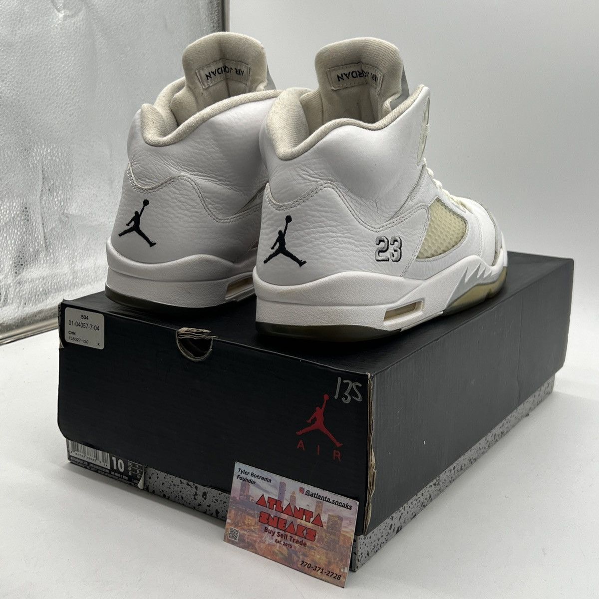 Jordan Brand Air Jordan 5 metallic white Size US 10 / EU 43 - 5 Thumbnail