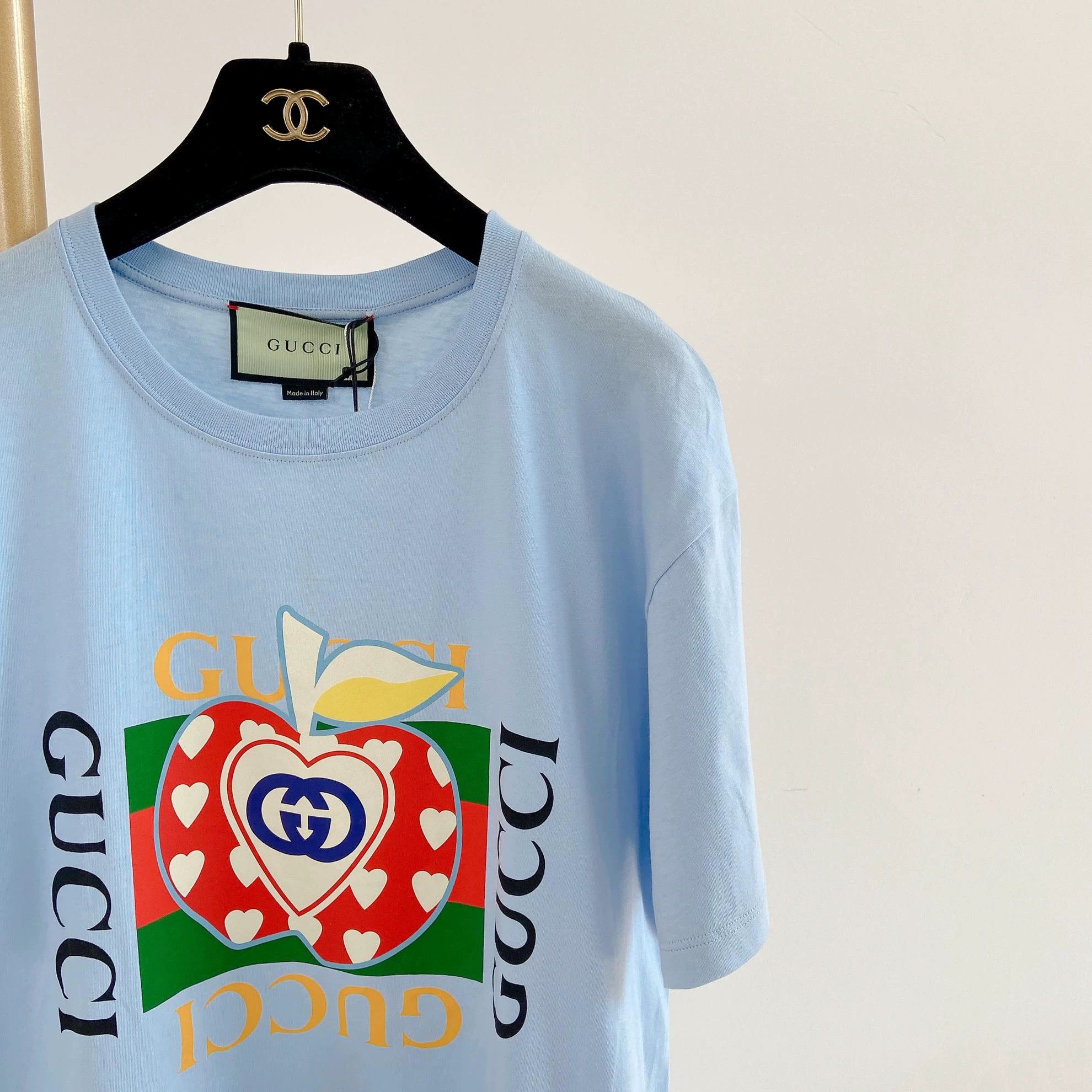 Gucci Gucci Light Blue Printed Tee S with Tags Size US S / EU 44-46 / 1 - 4 Thumbnail