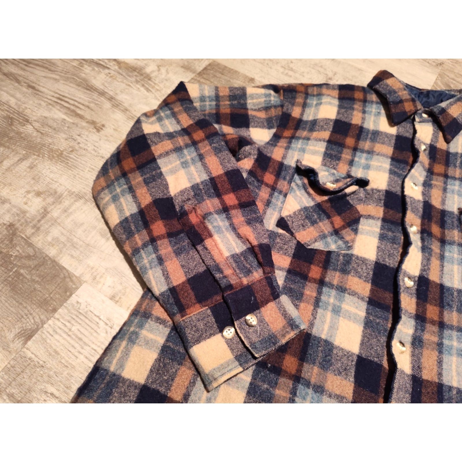 Vintage VINTAGE Sportswear By Country Touch Flannel Shirt Jacket Men Large Wool Blend Plaid Casual 90s Winter Size US L / EU 52-54 / 3 - 3 Thumbnail