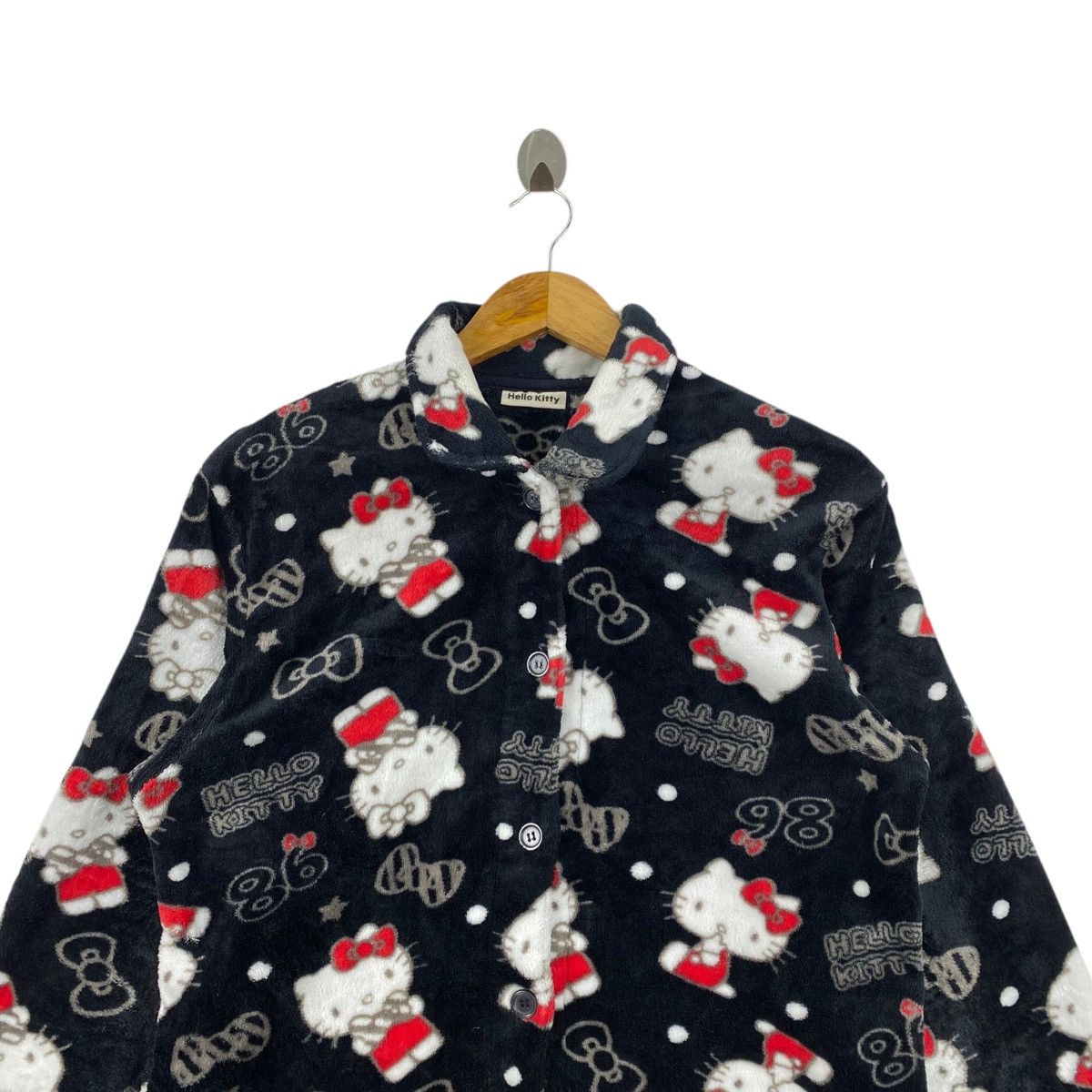 Other HELLO KITTY Overprint Design Button Up Sherpa Fleece Size US L / EU 52-54 / 3 - 2 Thumbnail