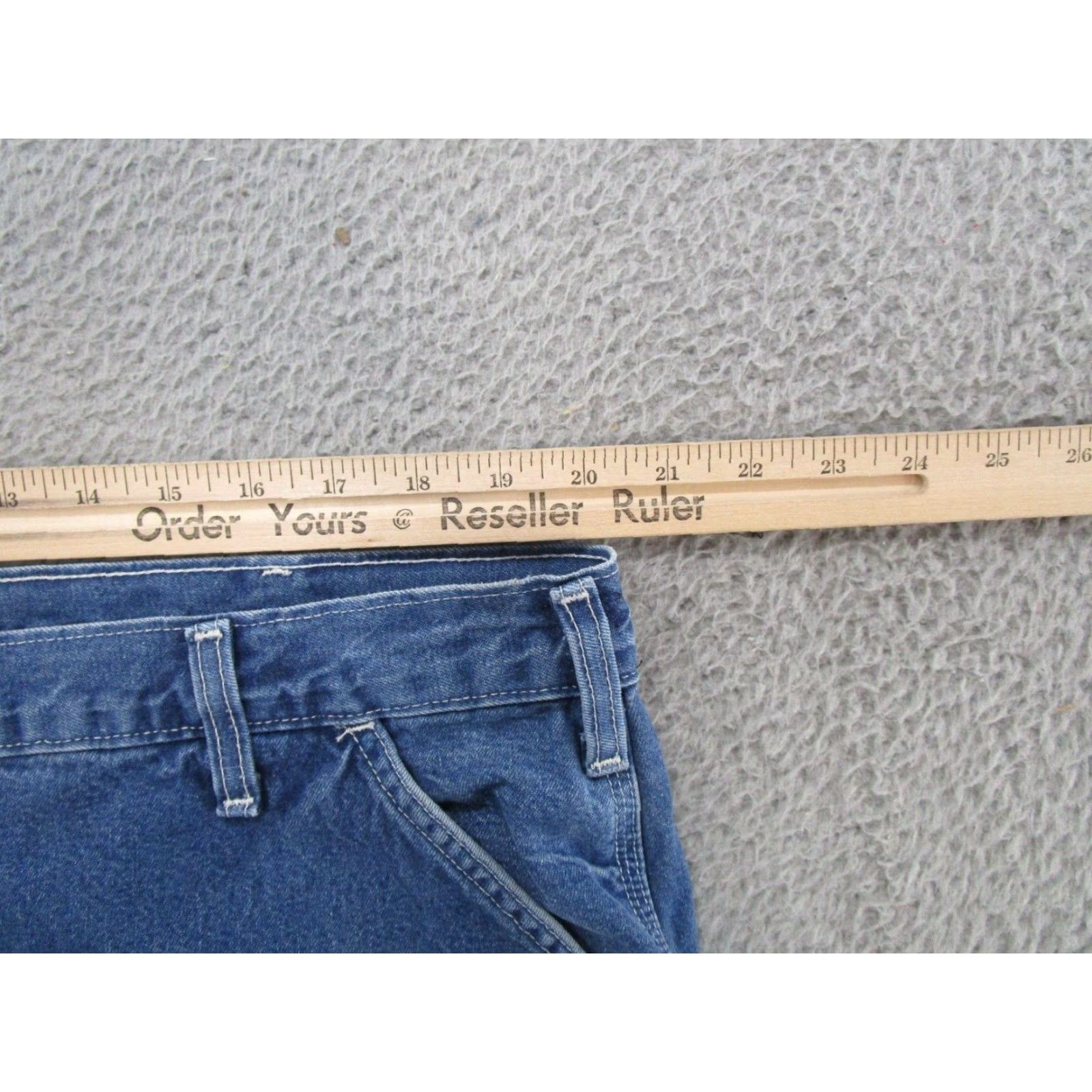 Carhartt VINTAGE Carhartt Jeans Mens Flannel Lined Blue Denim Carpenter Size 42x32 B14DST Worn Size US 42 / EU 58 - 5 Thumbnail