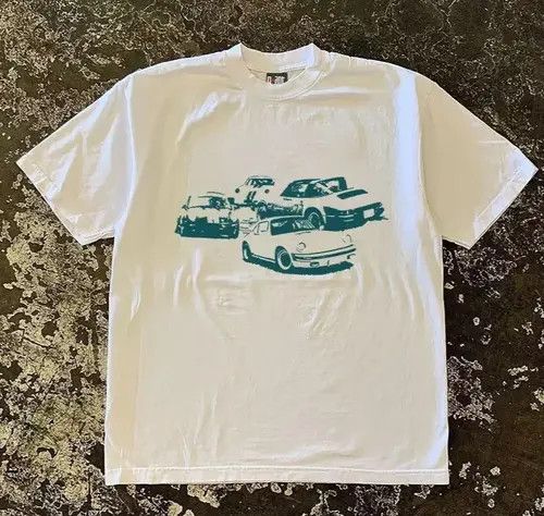 VIBE Street fashion washed retro car print t-shirt Size US L / EU 52-54 / 3 - 4 Thumbnail