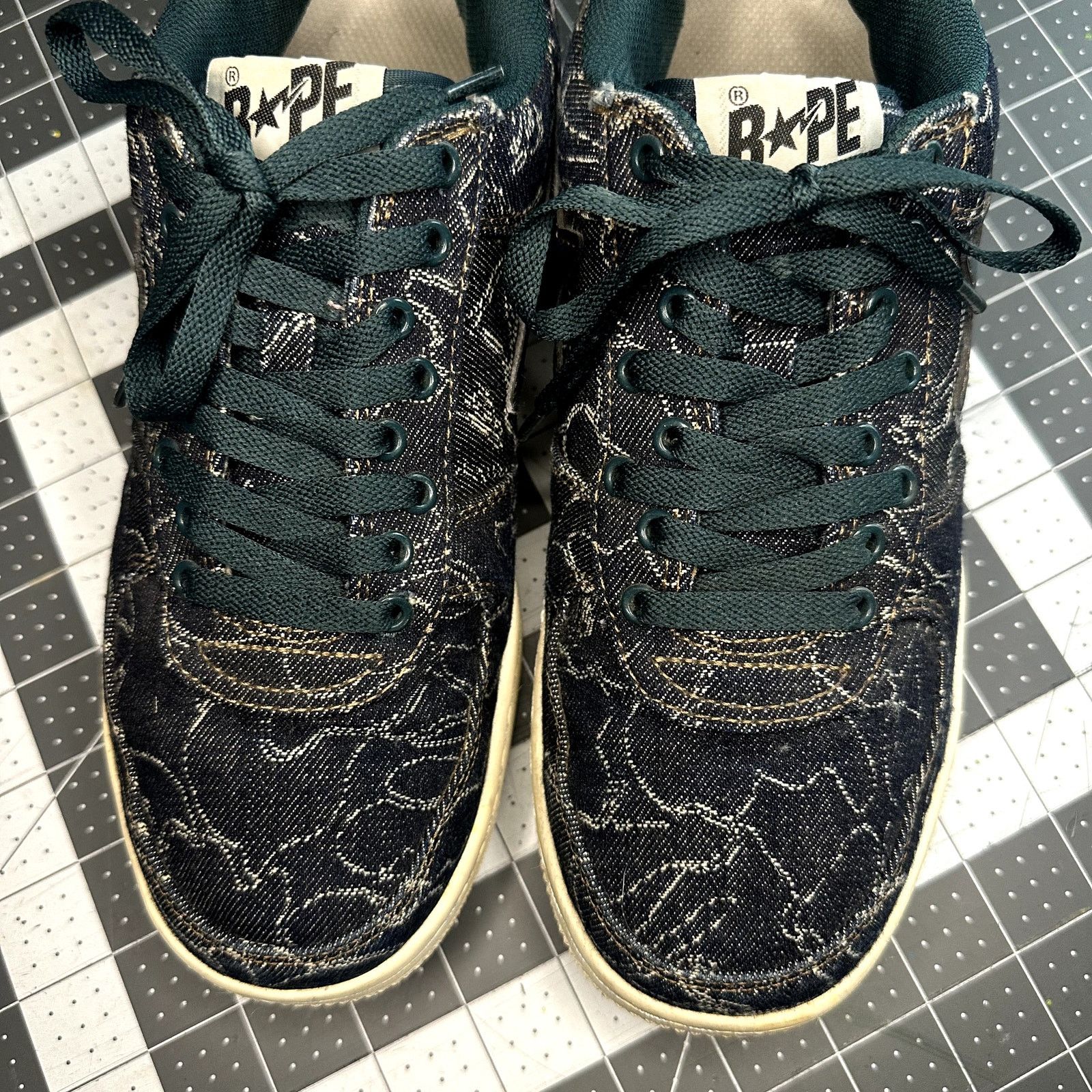 Bape Bape Bapesta 'Denim Camo Monogram' Size US 8.5 / EU 41-42 - 3 Thumbnail