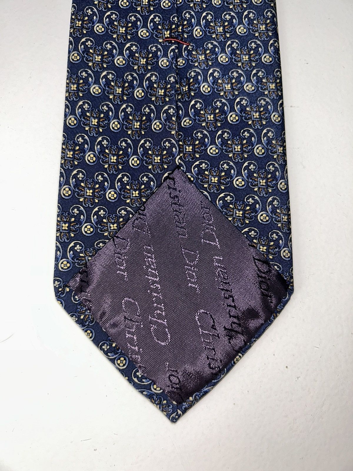 Christian Dior Monsieur Vintage Christian Dior Monsieur Blue Paisley Men's Silk Tie Size ONE SIZE - 6 Thumbnail