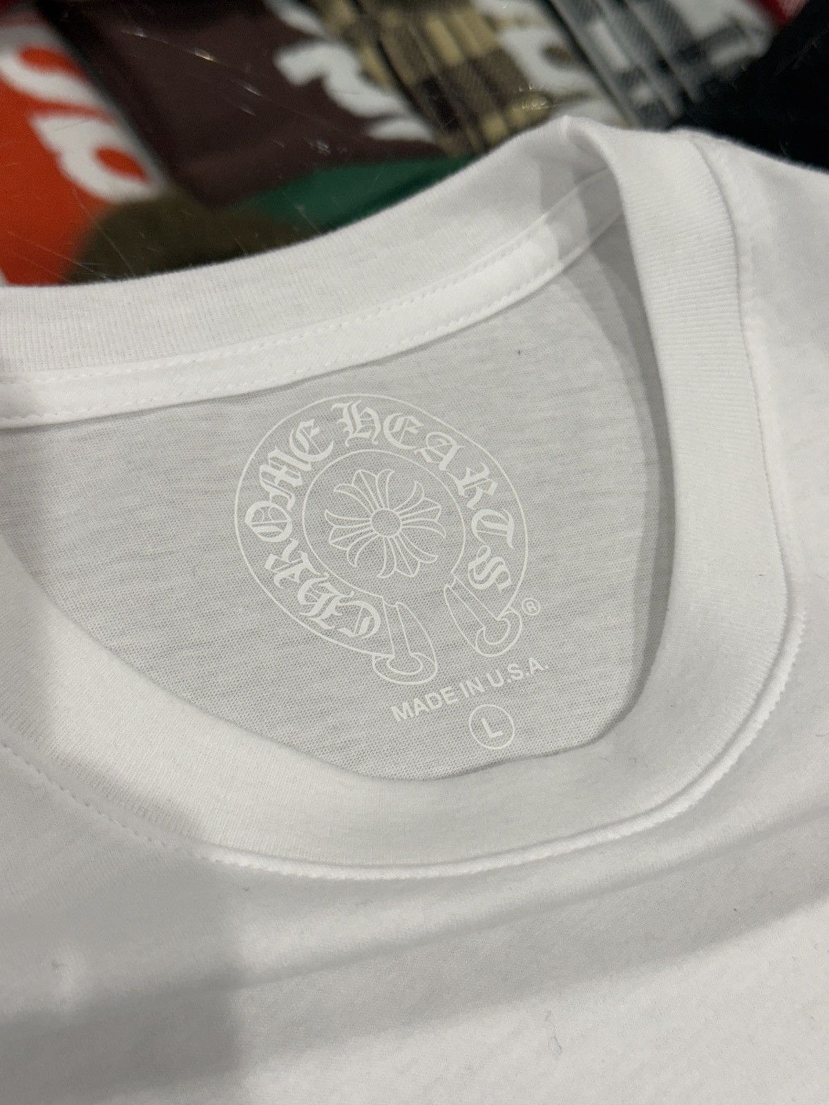 Chrome Hearts Chrome Hearts Scroll Logo Shirt White Size: L Size US L / EU 52-54 / 3 - 8 Thumbnail
