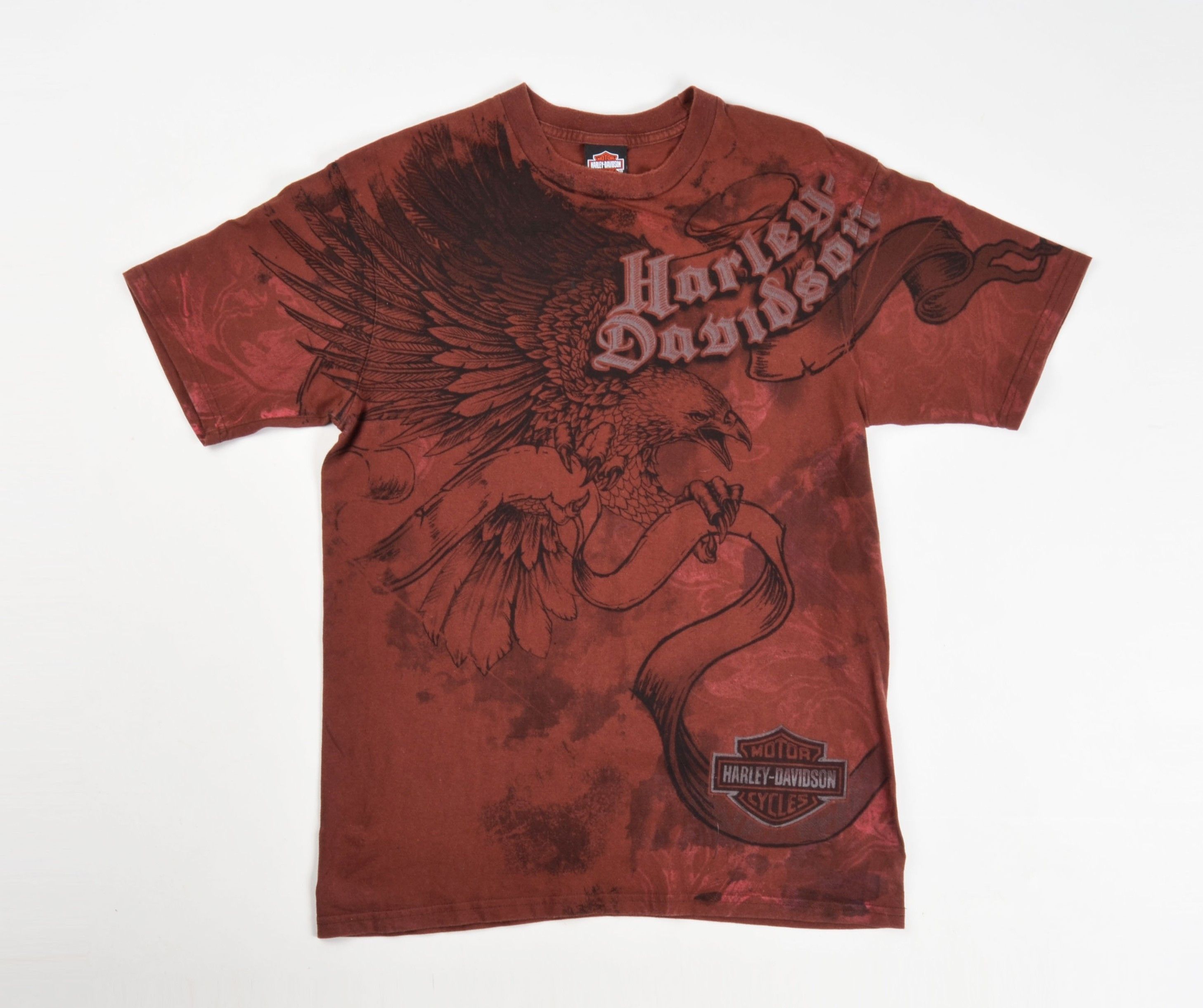 Harley Davidson Harley Davidson Y2K Grunge Biker Big Eagle 2009 Tee Size US L / EU 52-54 / 3 - 1 Thumbnail
