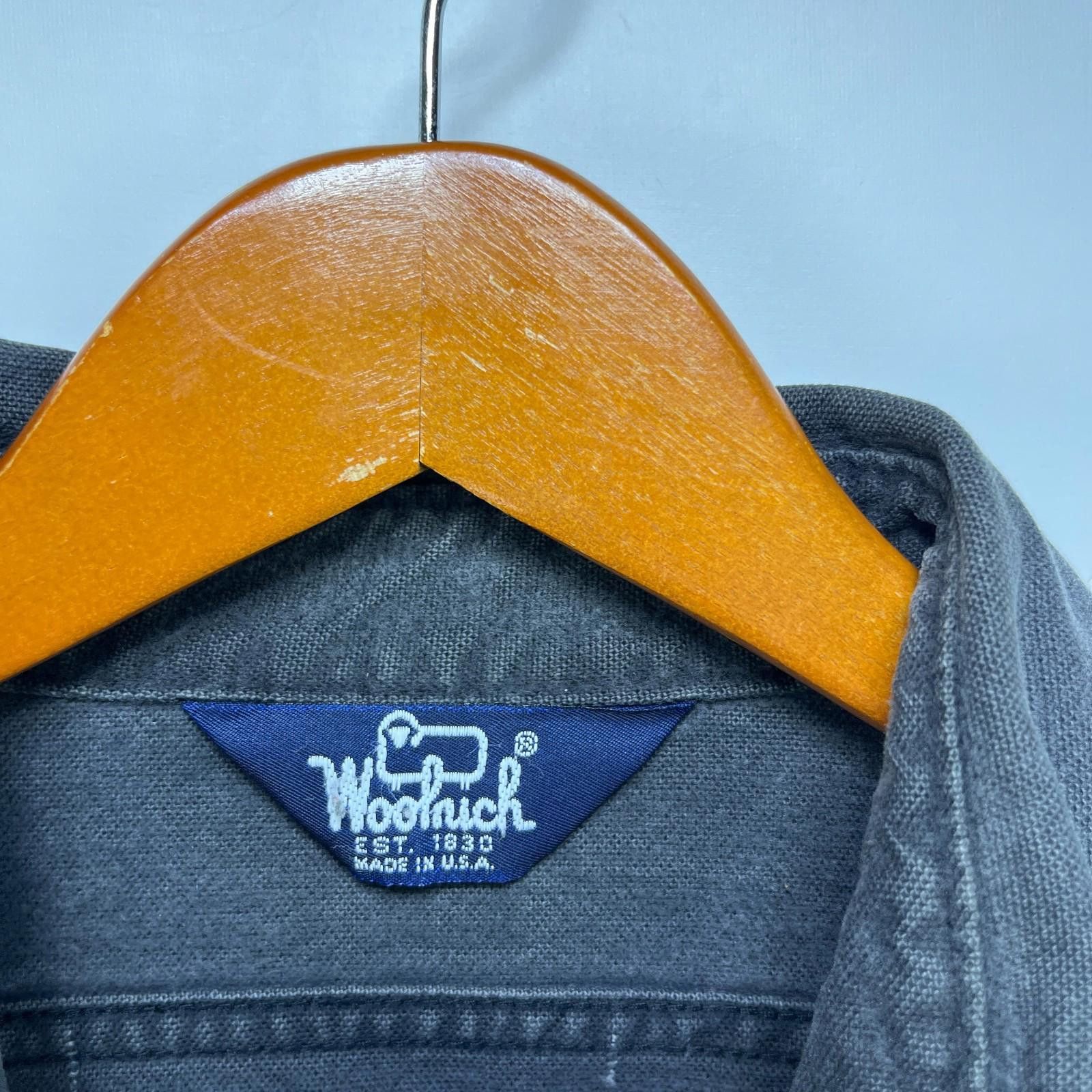 Woolrich Woolen Mills Vintage 80s Woolrich Sun Faded Blank Black Button Up Shirt Size US M / EU 48-50 / 2 - 4 Thumbnail