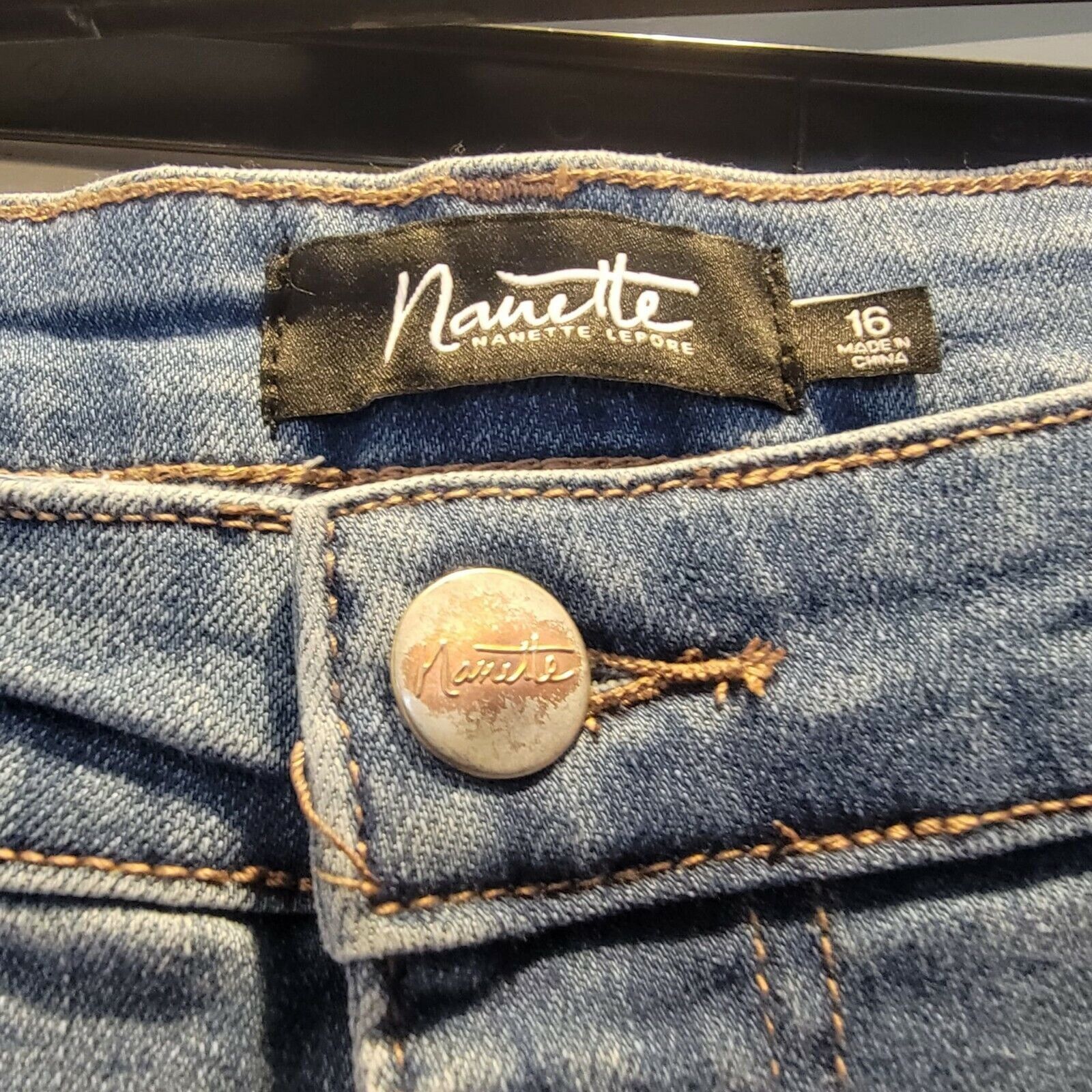 Nanette Lepore ✨Sz 16 Nanette Lepore HW Gramercy Women's light blue skinny Size 38" / US 16 / IT 52 - 5 Thumbnail