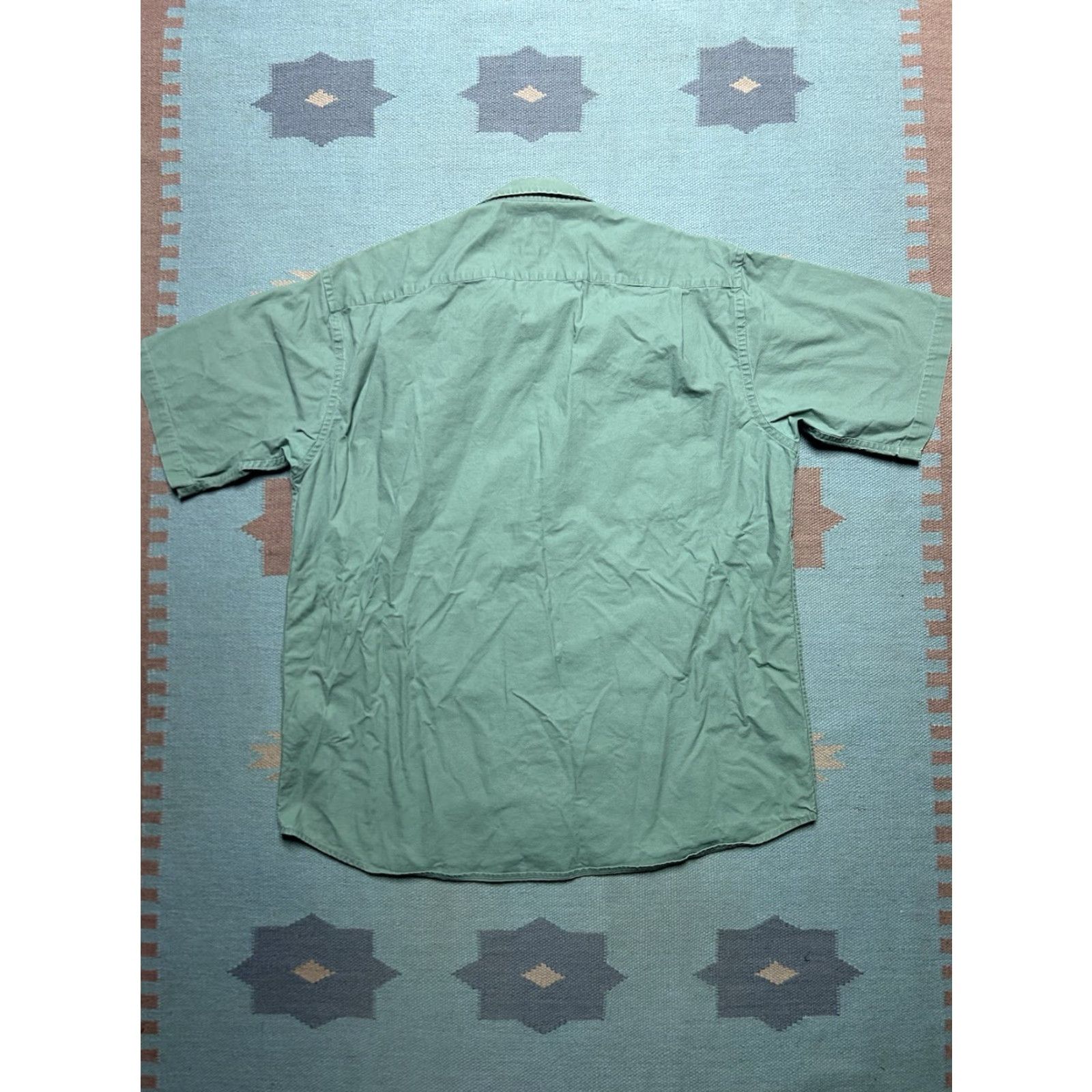 Vintage VINTAGE Cabela's Short Sleeve Button Shirt Safari Hiking Fishing Cotton XL Tall Shirt Men's Green Fish Button-Up XL Tall Cotton Green Vintage Size US XL / EU 56 / 4 - 4 Thumbnail