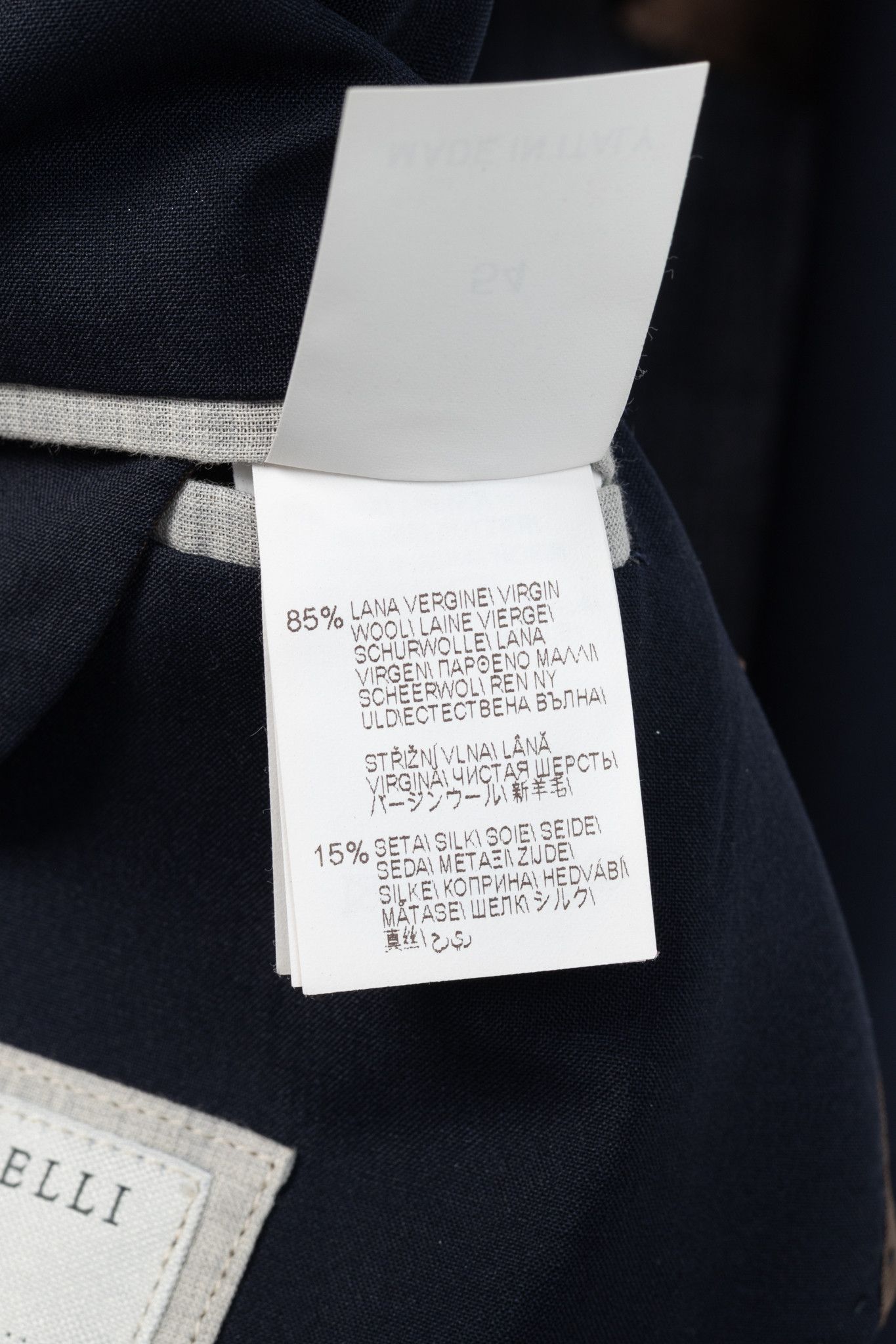 Brunello Cucinelli Brunello Cucinelli SS/20 Navy Three-Button Travel Blazer Size 54R - 10 Thumbnail