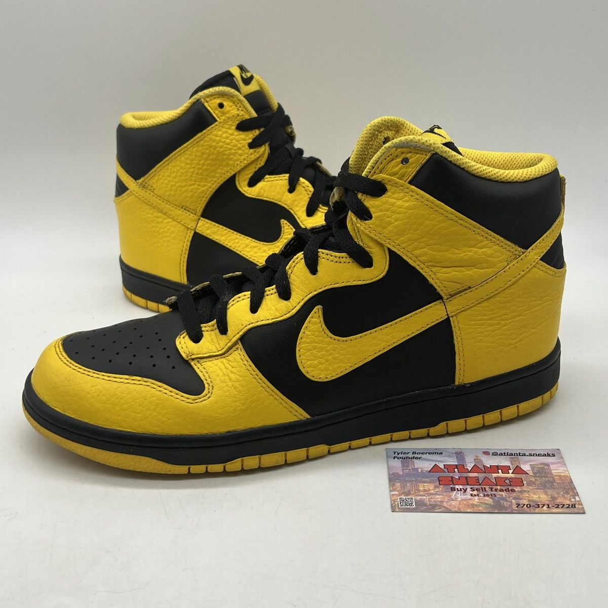 Nike Dunk high black varsity maize