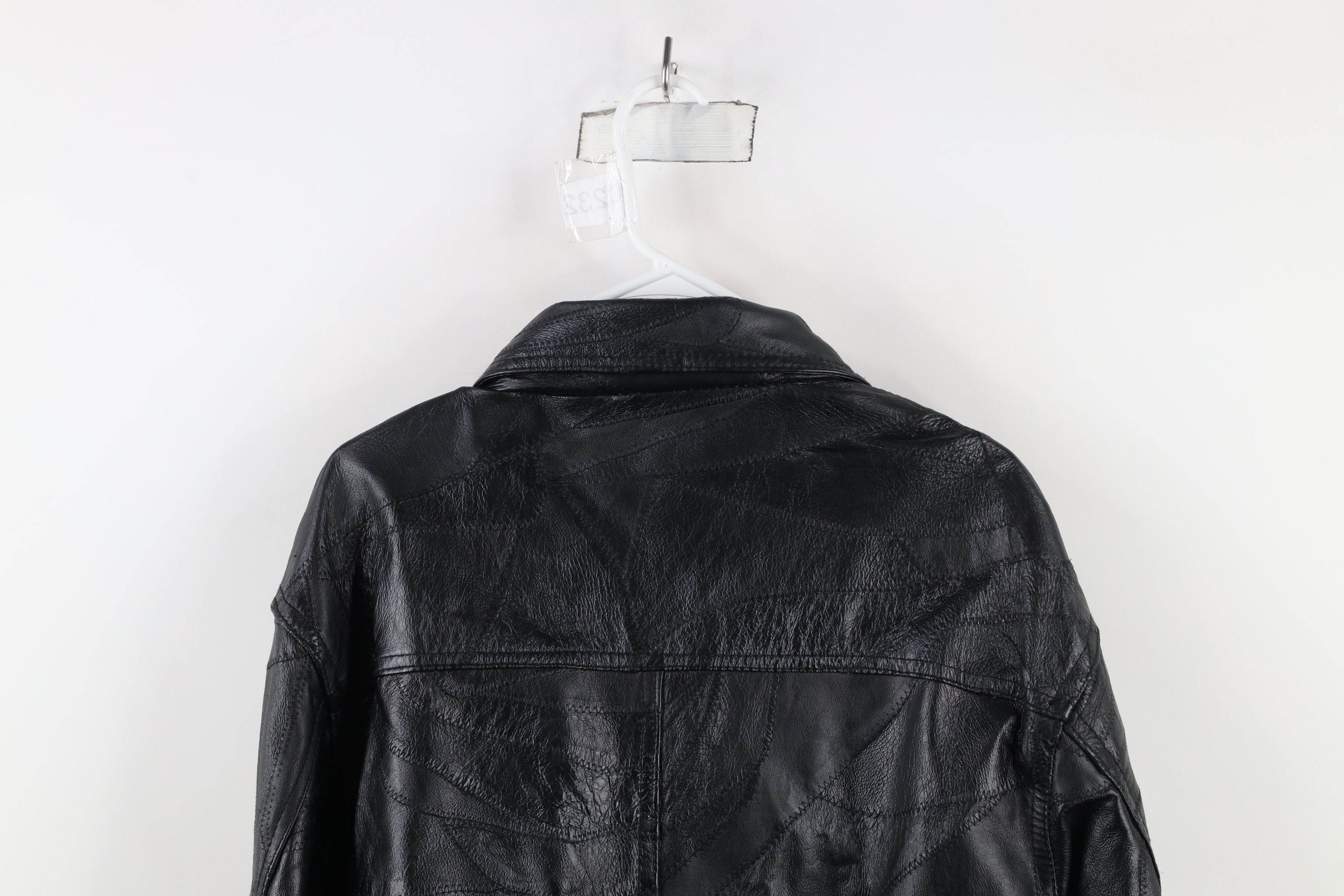 Vintage Vintage 90s Streetwear Leather Flight Bomber Jacket Black Size US L / EU 52-54 / 3 - 15 Thumbnail