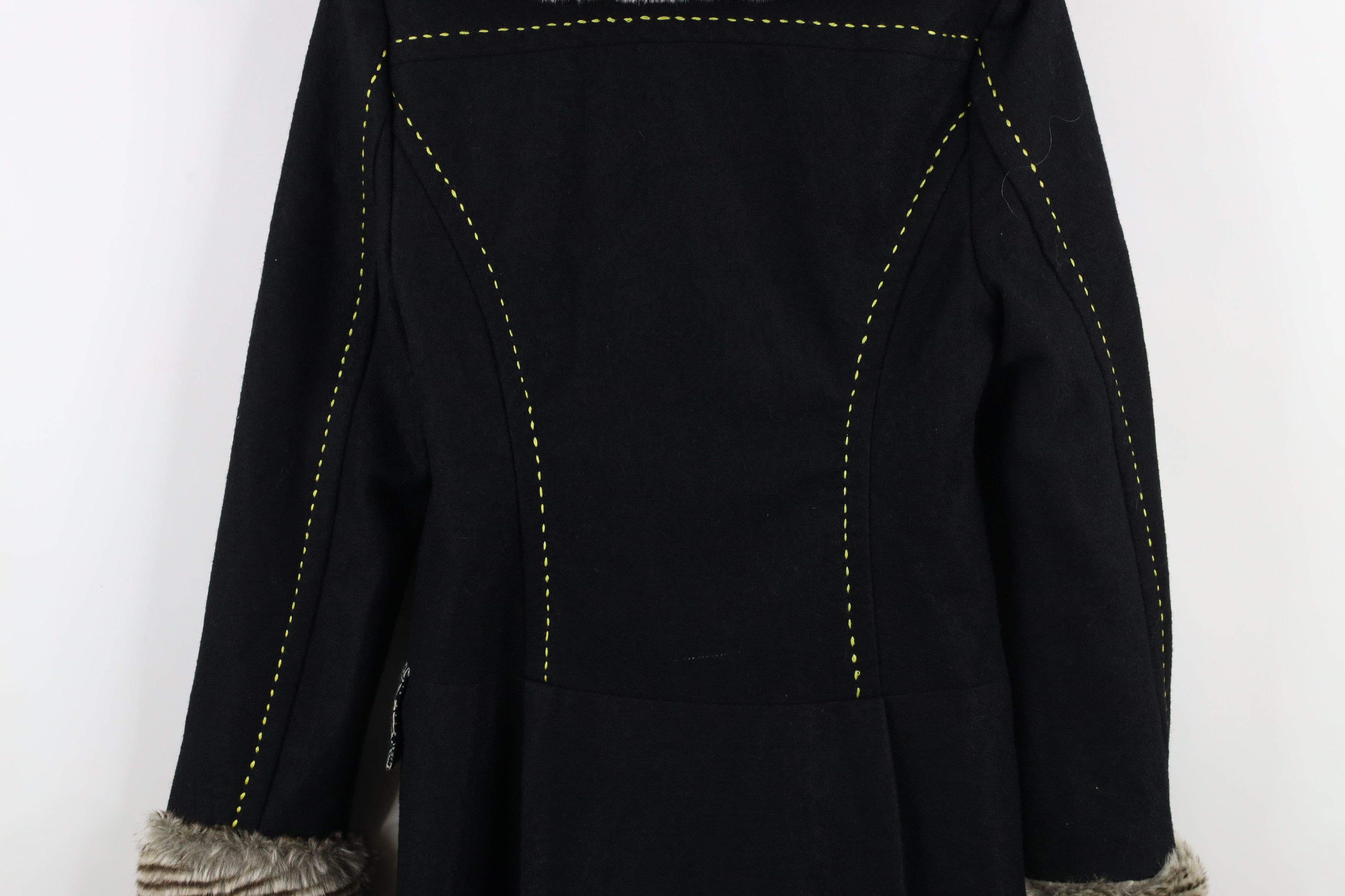 Vintage New Buckle BKE Trim Wool Pennylane Peacoat Jacket Black Size S / US 4 / IT 40 - 15 Thumbnail