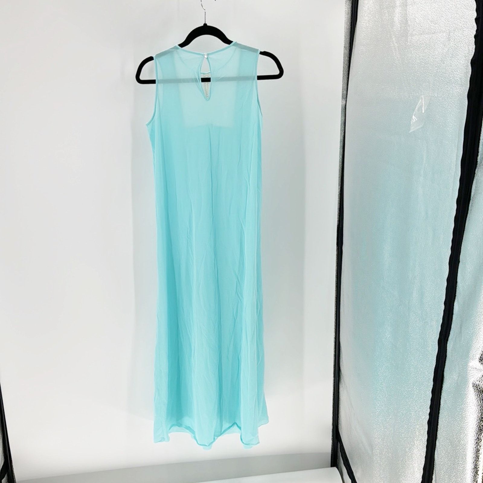 Vintage Vintage Nylon 1960s Blue Nightie Negligee Size S Lace mistee Size S / US 4 / IT 40 - 2 Thumbnail