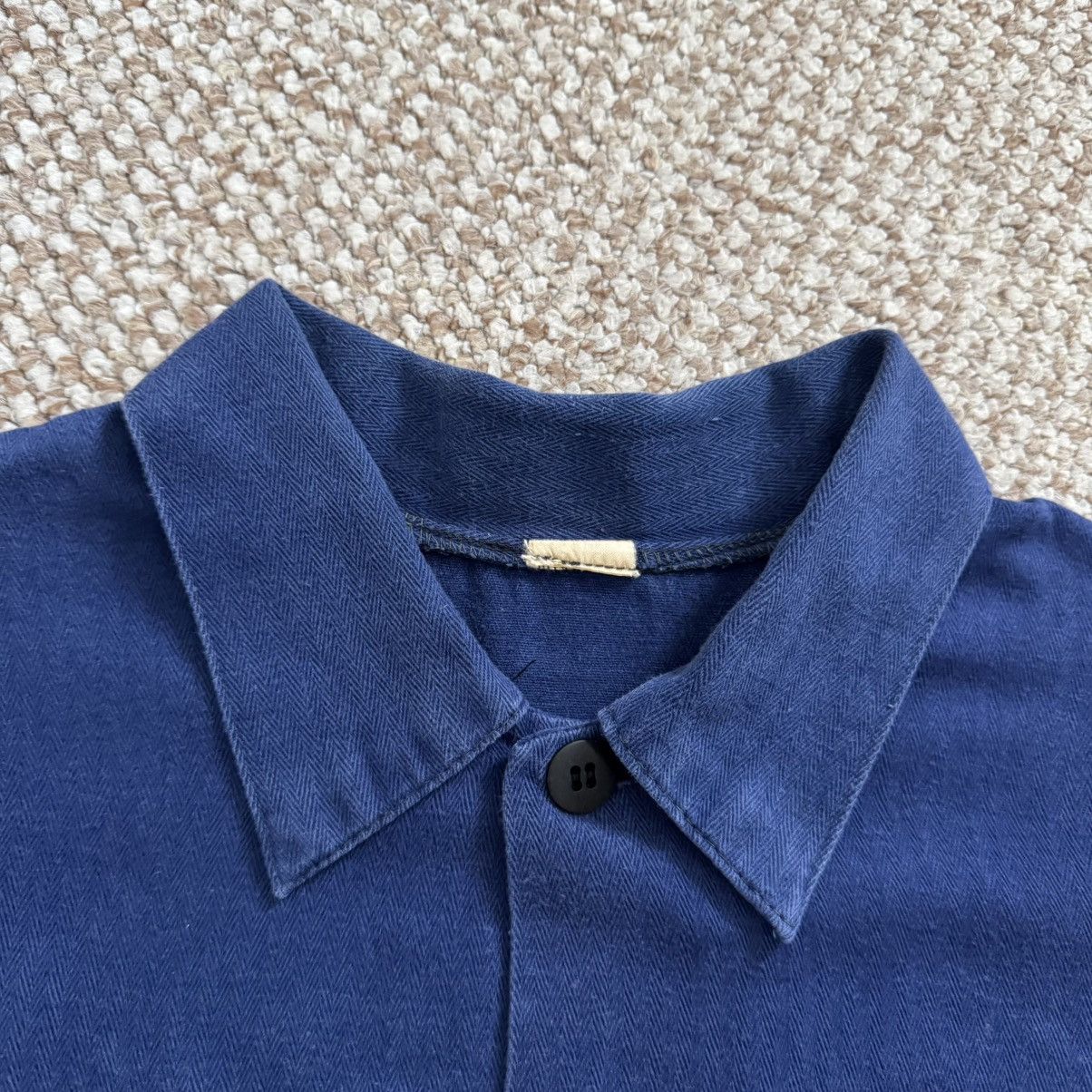 70s vintage herringbone french works faded jacket