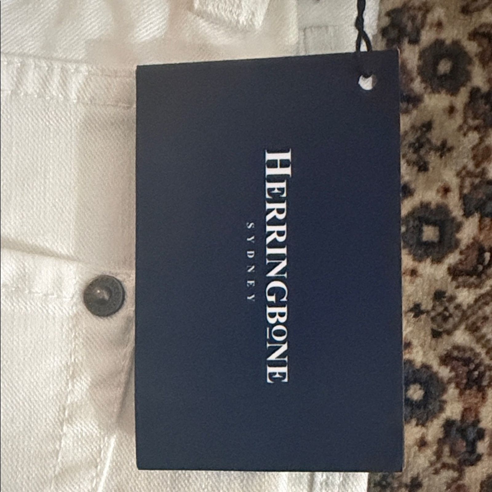 & Other Stories Herringbone Sydney White Jeans Men's Size 32 Size US 32 / EU 48 - 2 Thumbnail