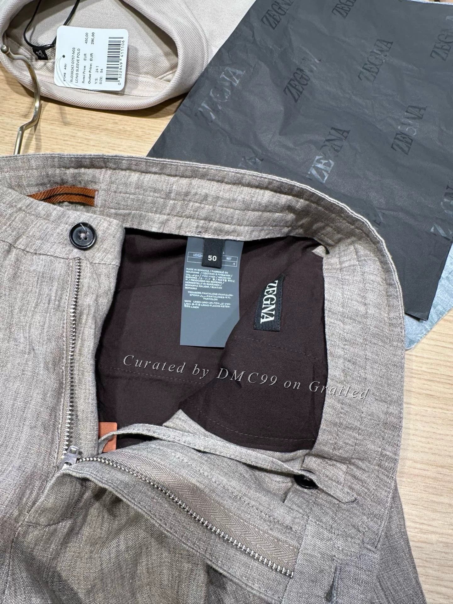Ermenegildo Zegna Zegna Men's Gray Linen Shorts Size US 30 / EU 46 - 4 Thumbnail