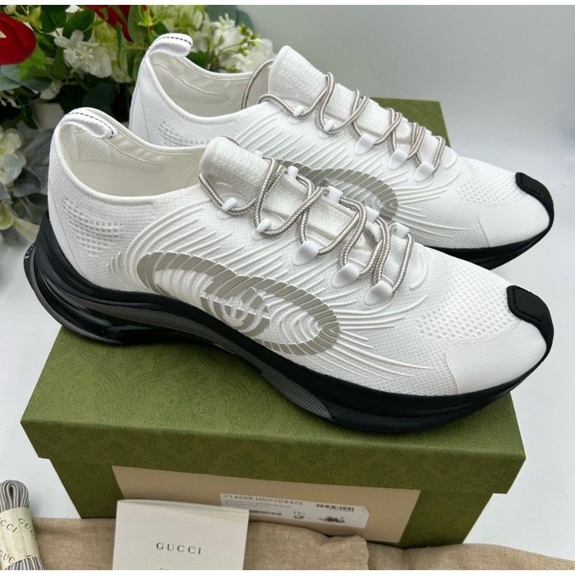 Gucci Gucci interlocking G run trainer size 12.5 made in Italy Size US 13 / EU 46 - 12 Thumbnail