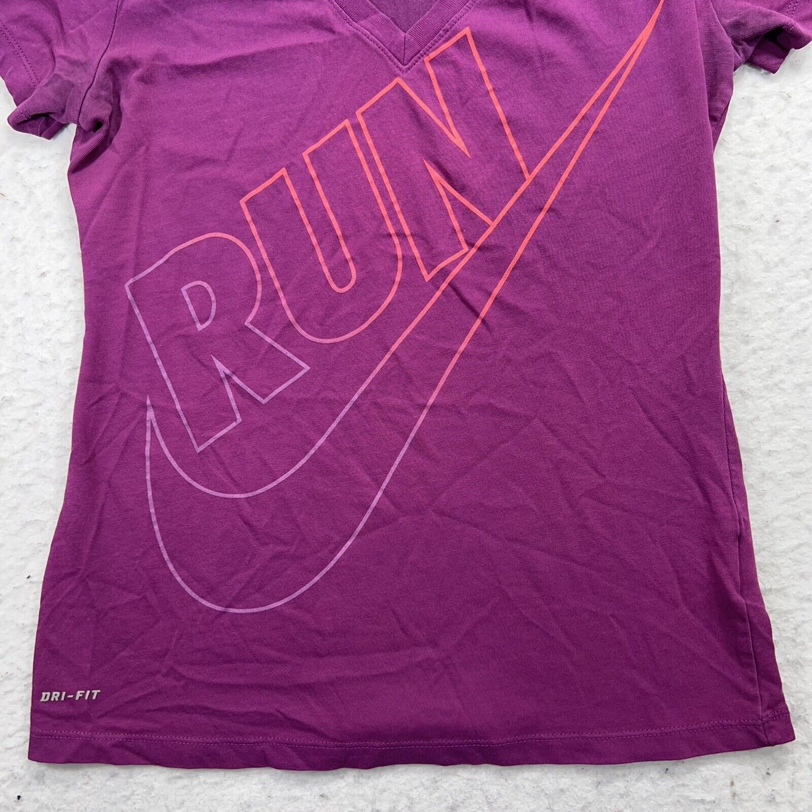 Nike Nike Dri Fit Short Sleeve Run Graphic T Shirt Athleisure Size S / US 4 / IT 40 - 5 Thumbnail