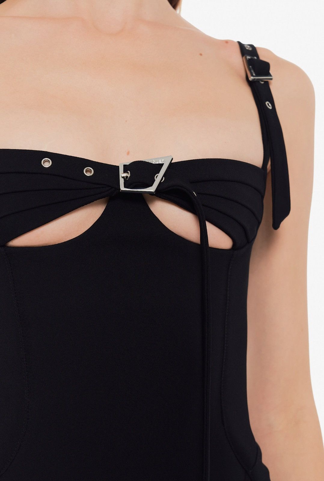 Mugler Last Size Mugler Bucked Bustier Black Midi Dress Size S / US 4 / IT 40 - 3 Thumbnail