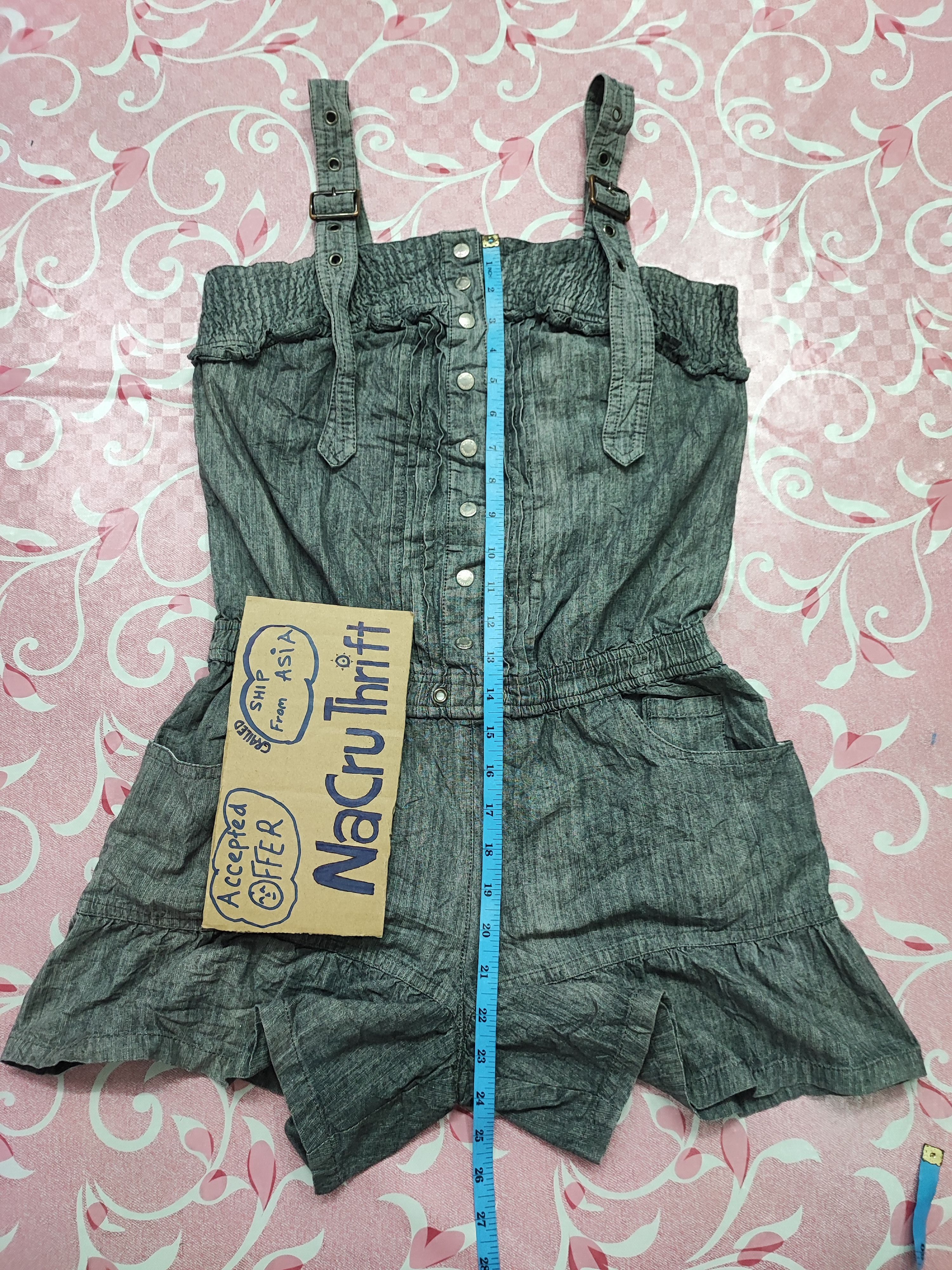 Burberry × Vintage Burberry Overall Jumpsuit Rompers Size 28" / US 6 / IT 42 - 25 Thumbnail