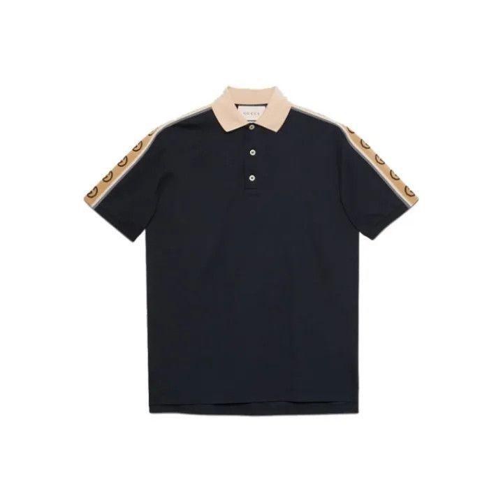 Gucci Gucci Gucci Men's Polo Shirt in Dark Blue -2506 Size US XL / EU 56 / 4 - 1 Thumbnail