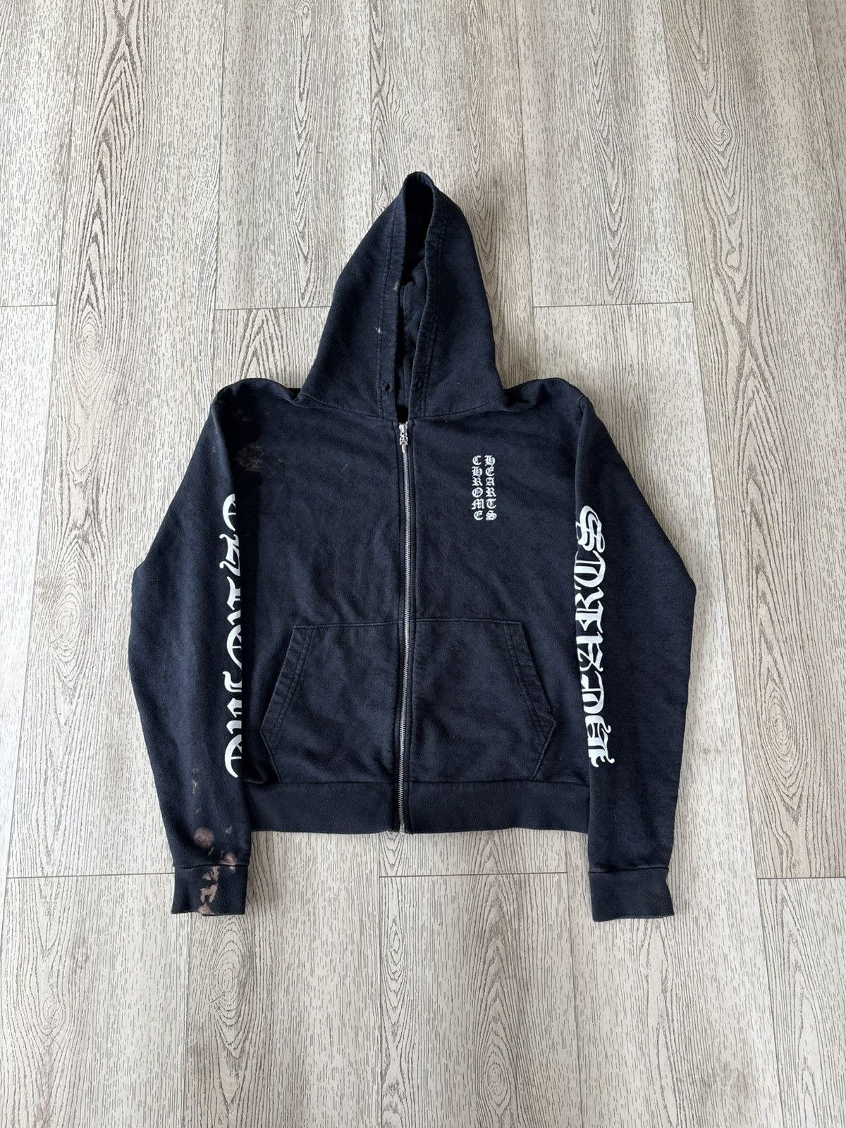 Chrome Hearts Chrome Hearts Monogram Verticle Logo Zip Up Hoodie Size US XS / EU 42 / 0 - 1 Thumbnail