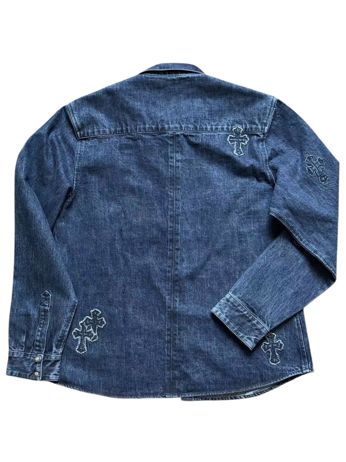 Chrome Hearts Chrome Hearts M Denim Cross Patches Shirt Size US M / EU 48-50 / 2 - 2 Thumbnail