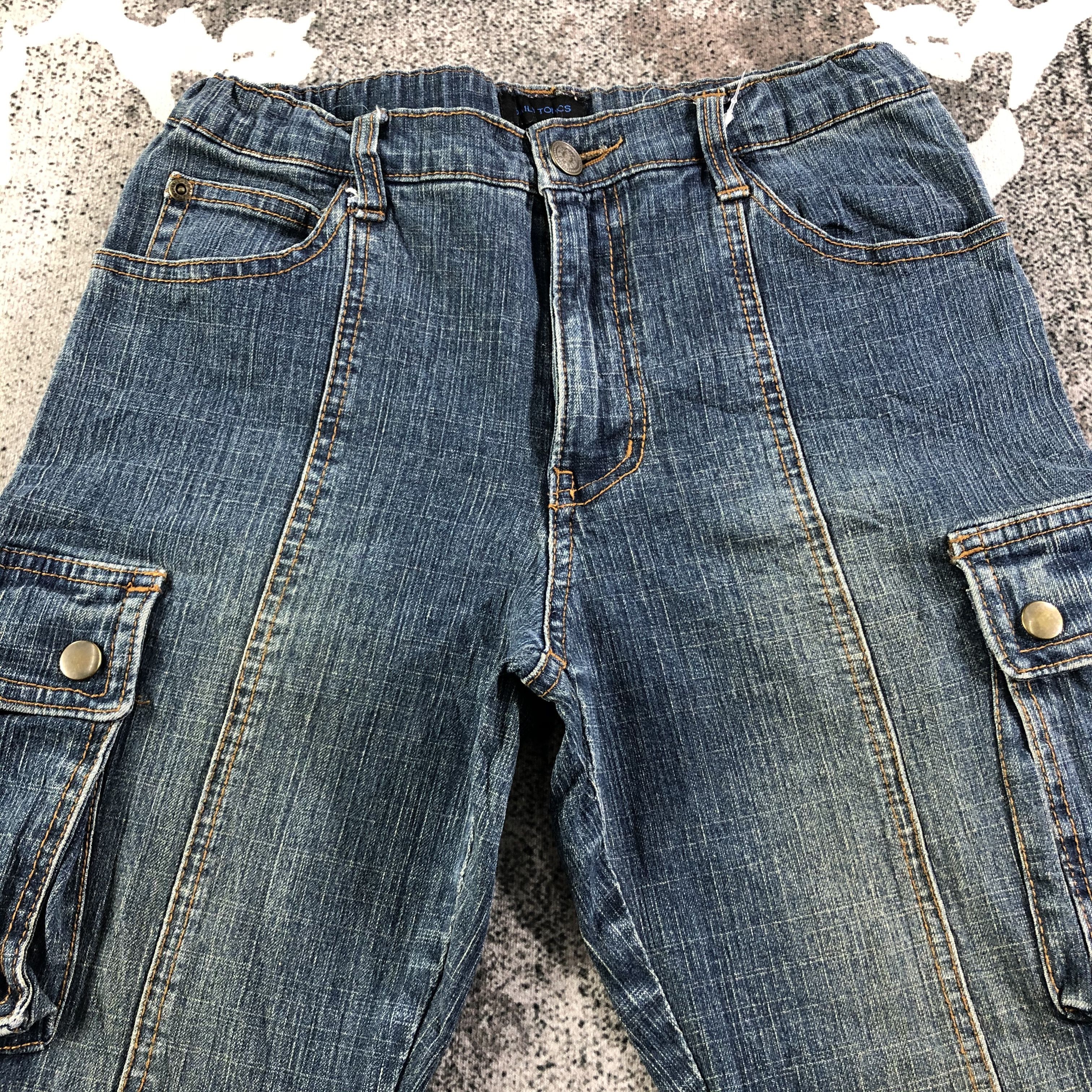 Japanese Brand Vintage Japanese Brand Cargo Denim Flared Jeans KJ2023 Size 25" / US 0 / IT 36 - 3 Thumbnail