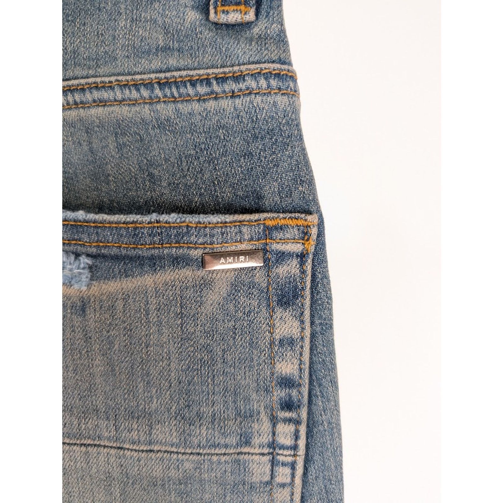 Amiri o1rshd1 Rainbow Paisley Thrasher Jeans in Clay Indigo Size US 34 / EU 50 - 18 Thumbnail