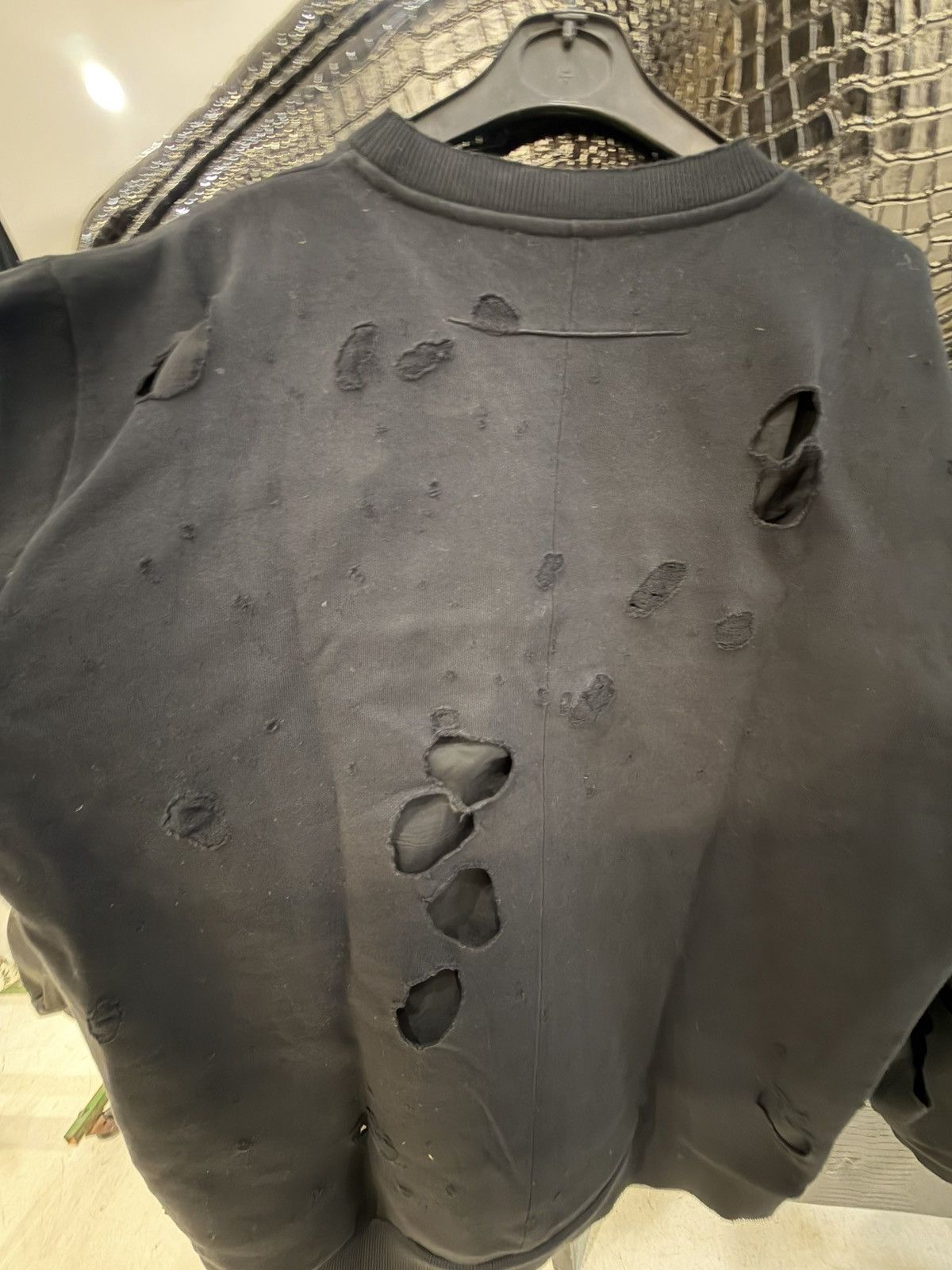 Givenchy 🔥 GIVENCHY Paris Distressed "Destroyed" Logo Sweatshirt 🔥 Size US XXL / EU 58 / 5 - 12 Thumbnail