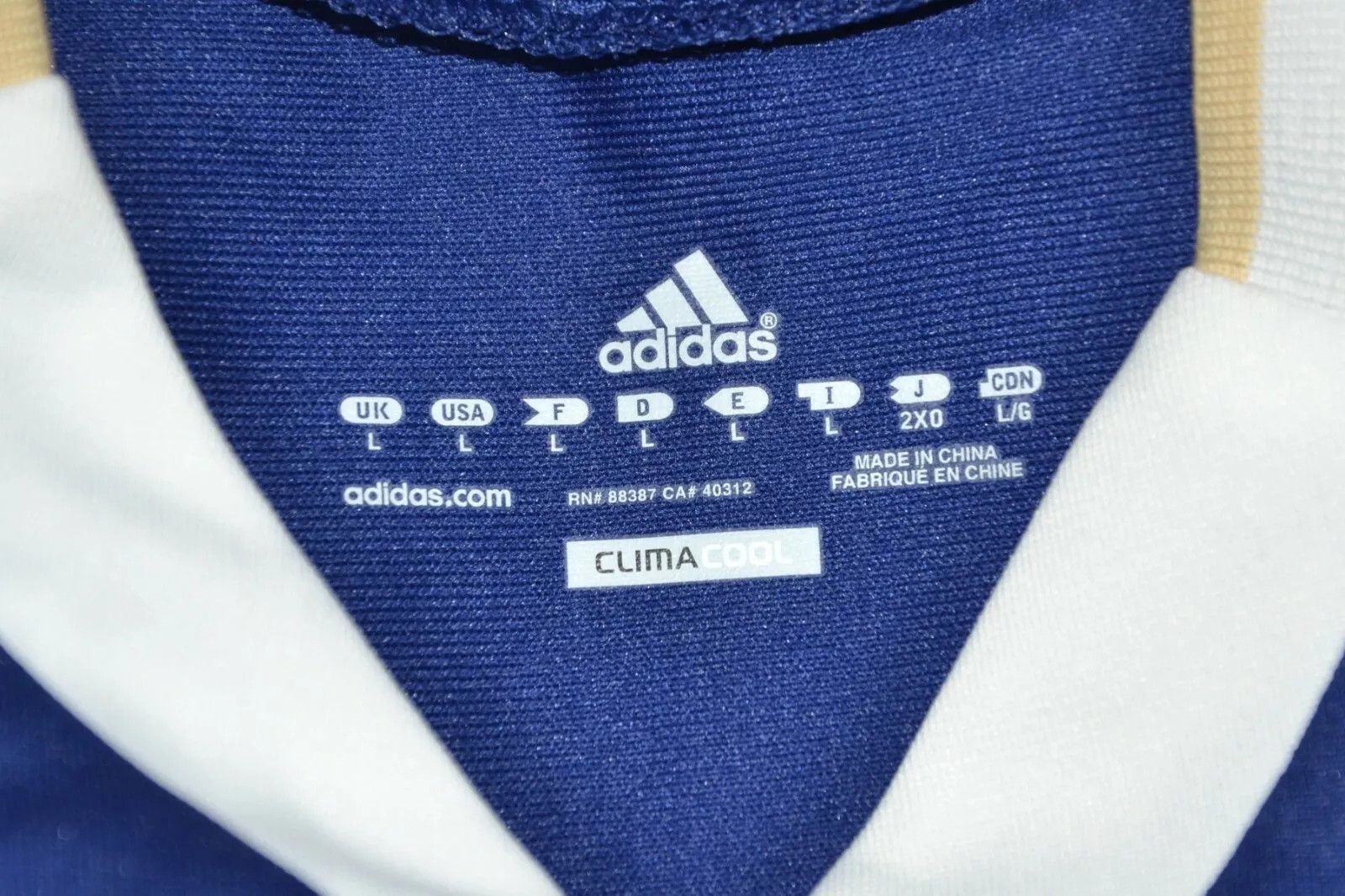 Adidas FRANCE 2009/2010 FOOTBALL SHIRTJERSEY ADIDAS TECHFIT SIZE L Size US L / EU 52-54 / 3 - 3 Thumbnail