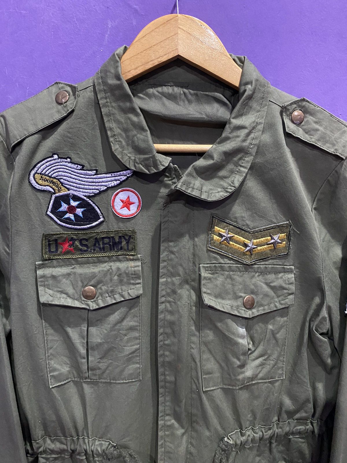 Vintage Vintage Japanese Brand US Army Jacket With Patches Military Size US M / EU 48-50 / 2 - 2 Thumbnail