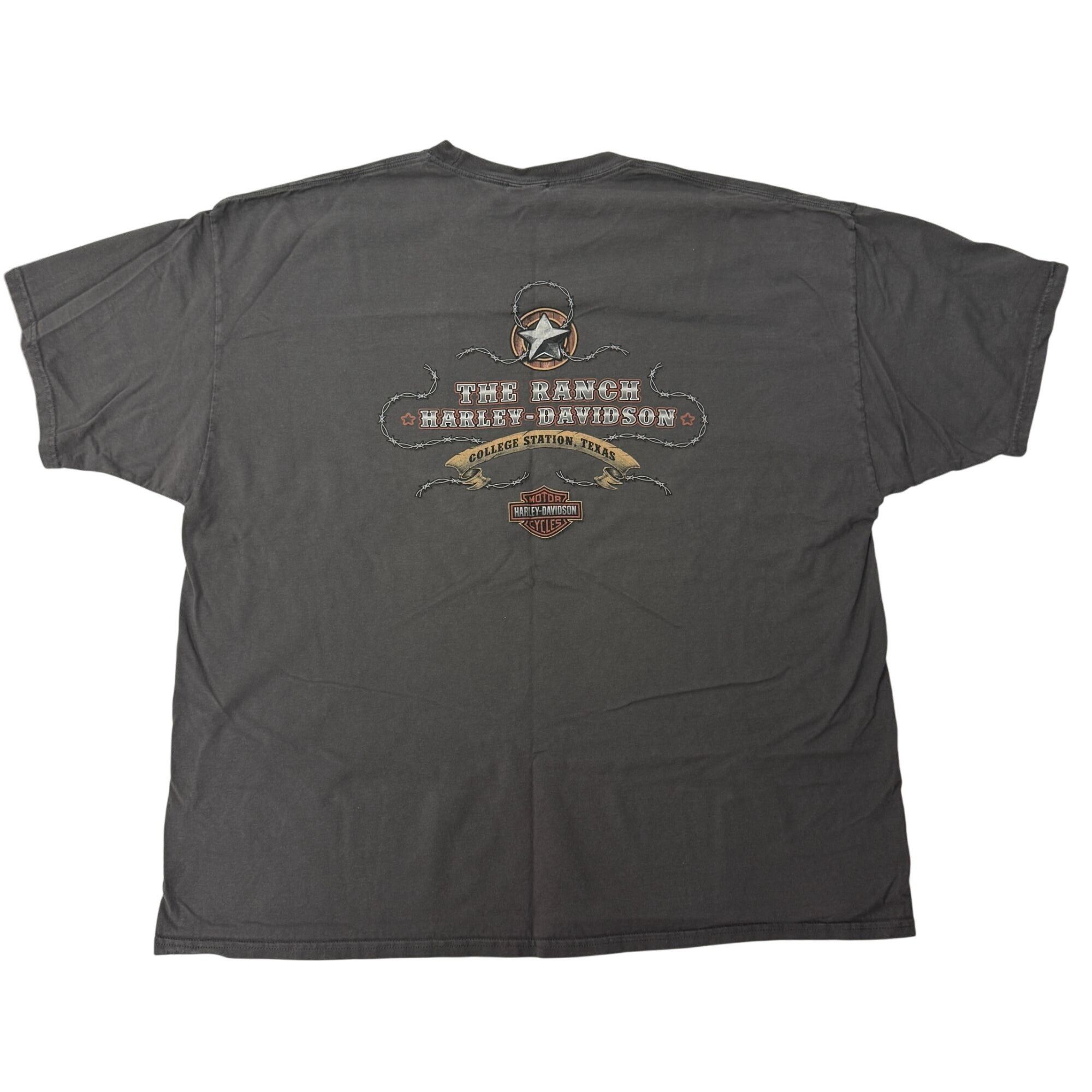 Harley Davidson HARLEY DAVIDSON The Ranch TEXAS Motorcycle Biker BULLDOG Tee Size US XXL / EU 58 / 5 - 4 Thumbnail