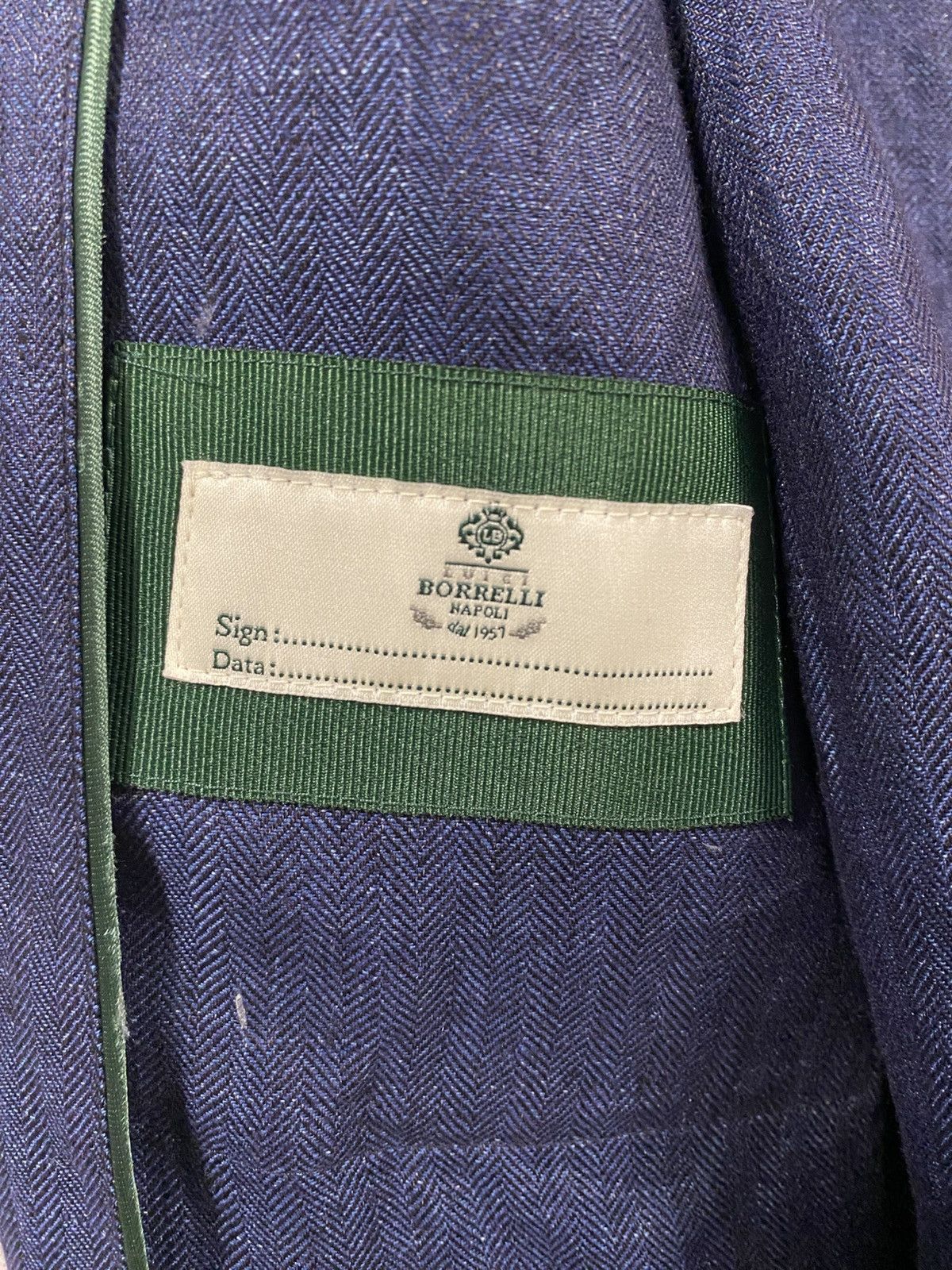 Luigi Borrelli Luigi Borelli Napoli Blue Linen Light Coat Jacket Size: 54 Size US L / EU 52-54 / 3 - 8 Thumbnail