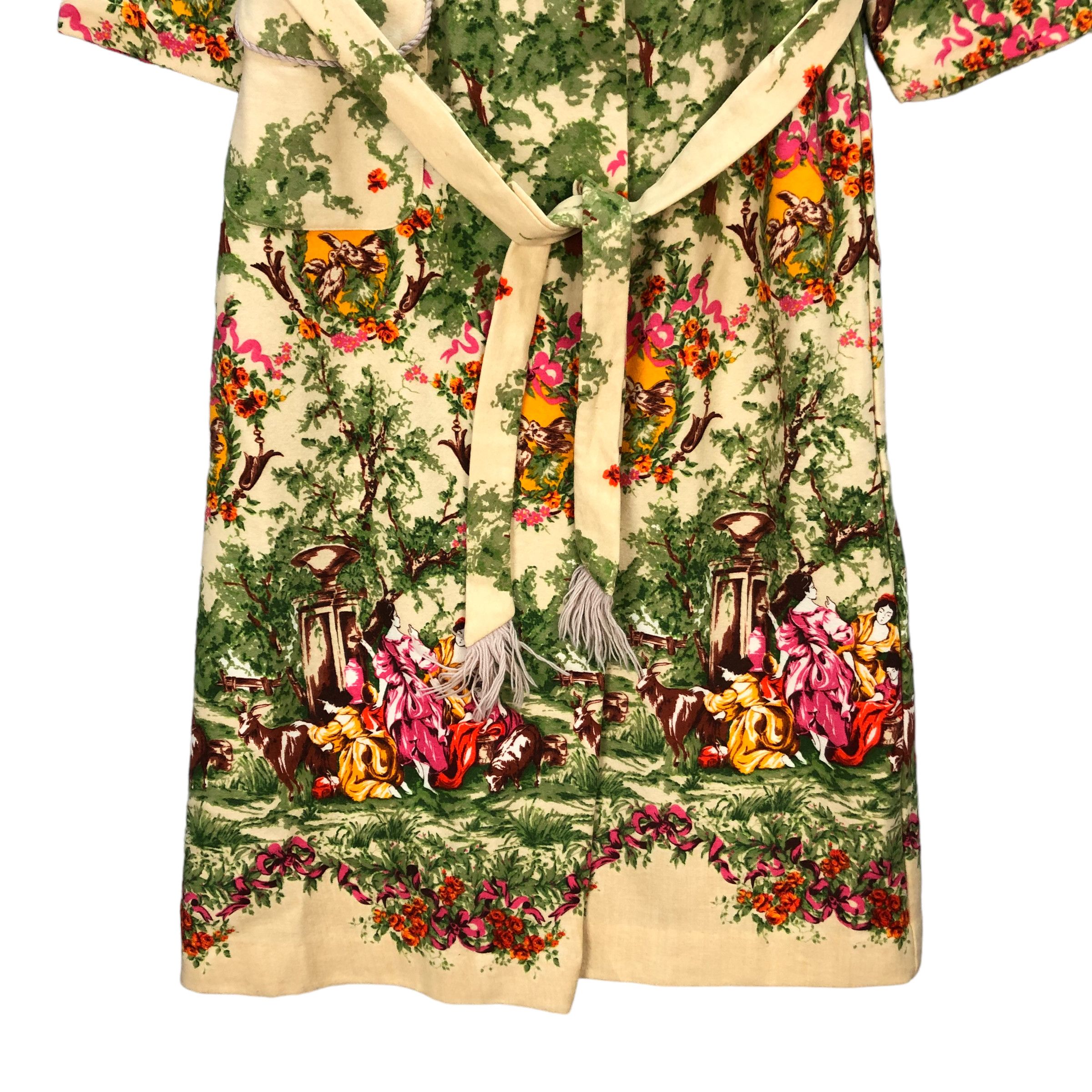Japanese Brand VINTAGE JAPAN TRADITIONAL FLORAL FULLPRINT ROBES #7368-135 Size M / US 6-8 / IT 42-44 - 3 Thumbnail