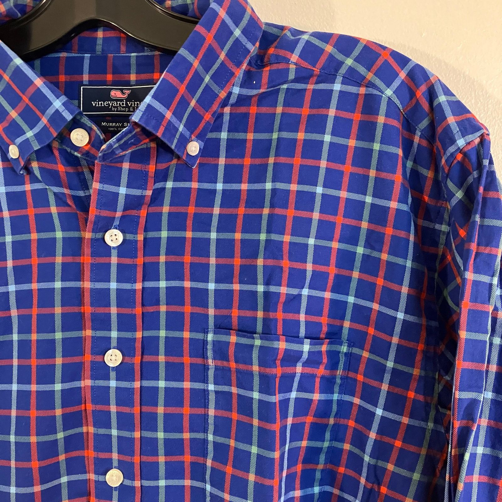 Vineyard Vines Vineyard Vines Murray Shirt Gingham Blue Red Button Up Shirt Size US L / EU 52-54 / 3 - 5 Thumbnail