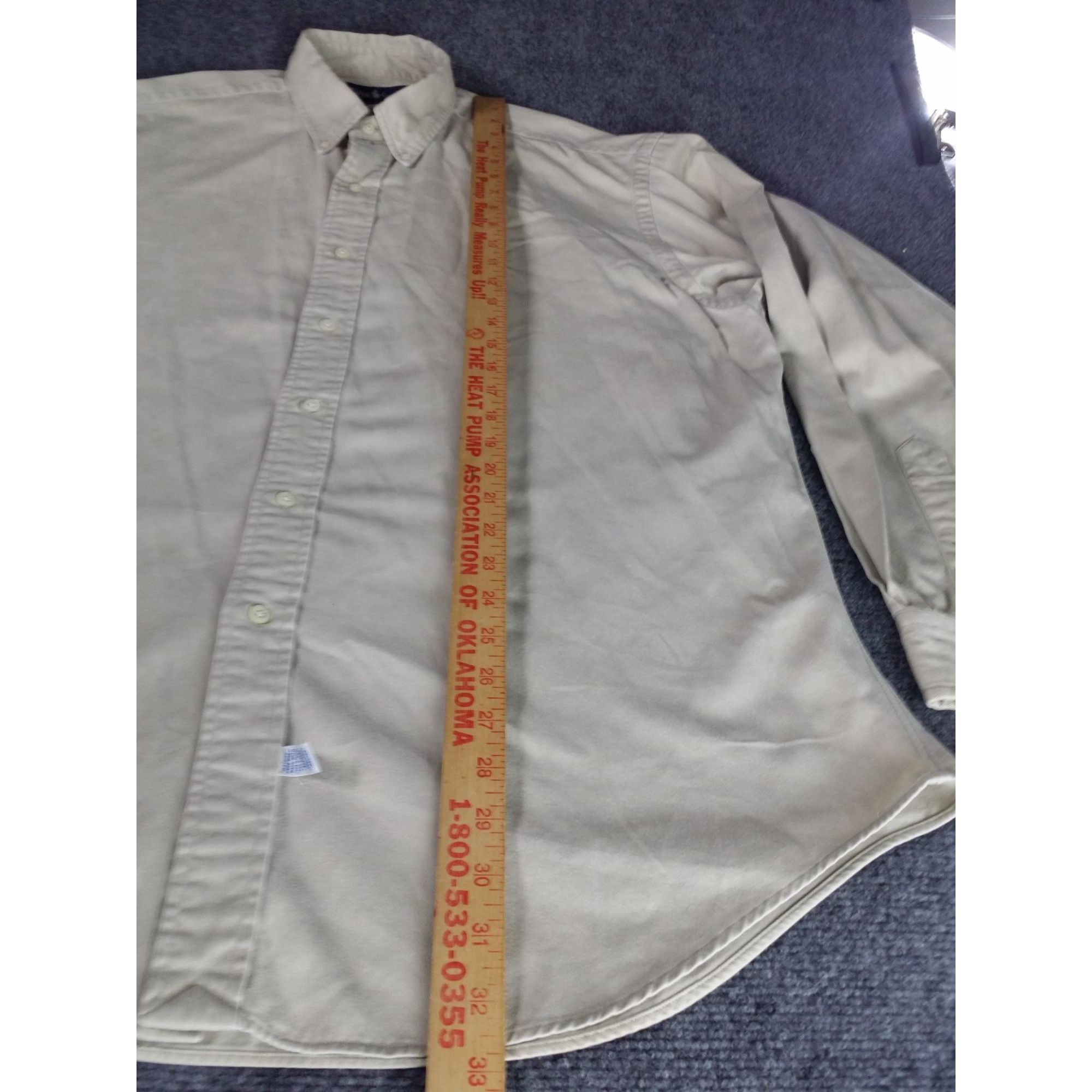 Polo Ralph Lauren Polo Ralph Lauren Button Up Shirt Men Sz L Khaki Cotton Long Size US L / EU 52-54 / 3 - 3 Thumbnail