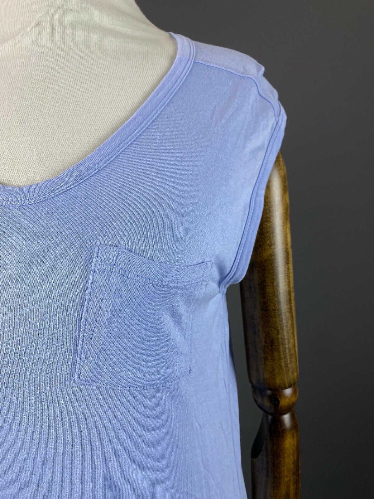 T by Alexander Wang T Alexander Wang Blue V-Neck SleevelessT-Shirt Size S Size S / US 4 / IT 40 - 2 Thumbnail