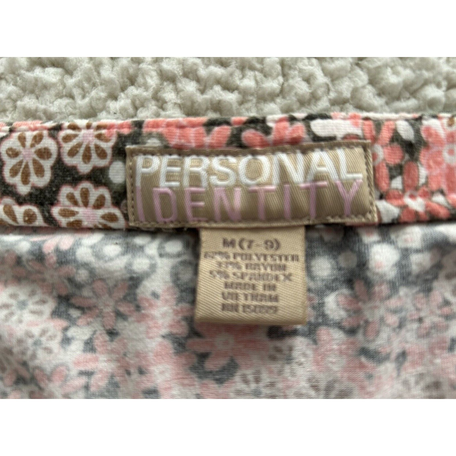 Other Personal Identity Pink Floral Pull On Knit Skater Skirt Juni Size 28" / US 6 / IT 42 - 3 Thumbnail