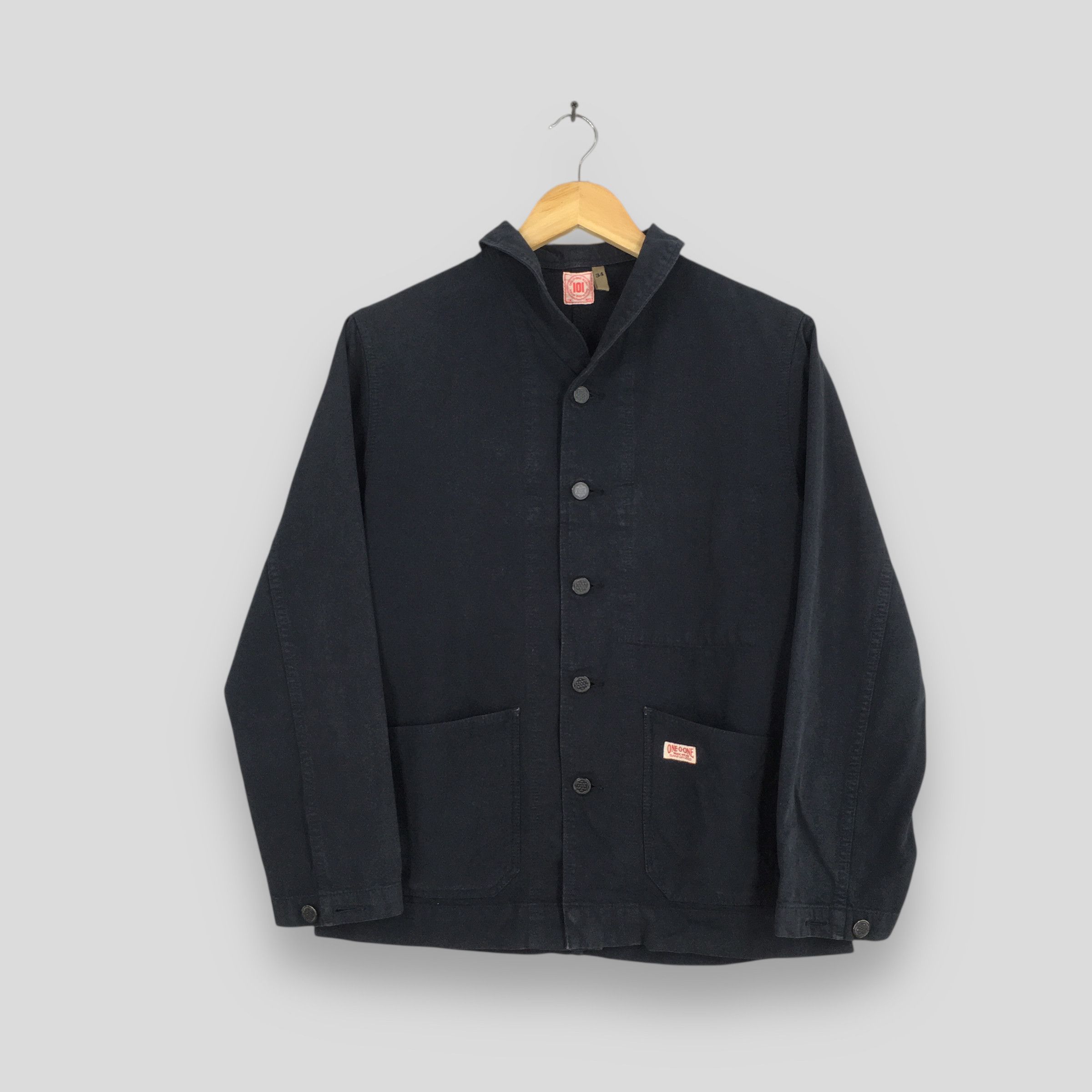 Vintage Vintage 101 Powerhouse Worker Usn Collar Shawl Jacket S Size US S / EU 44-46 / 1 - 1 Thumbnail