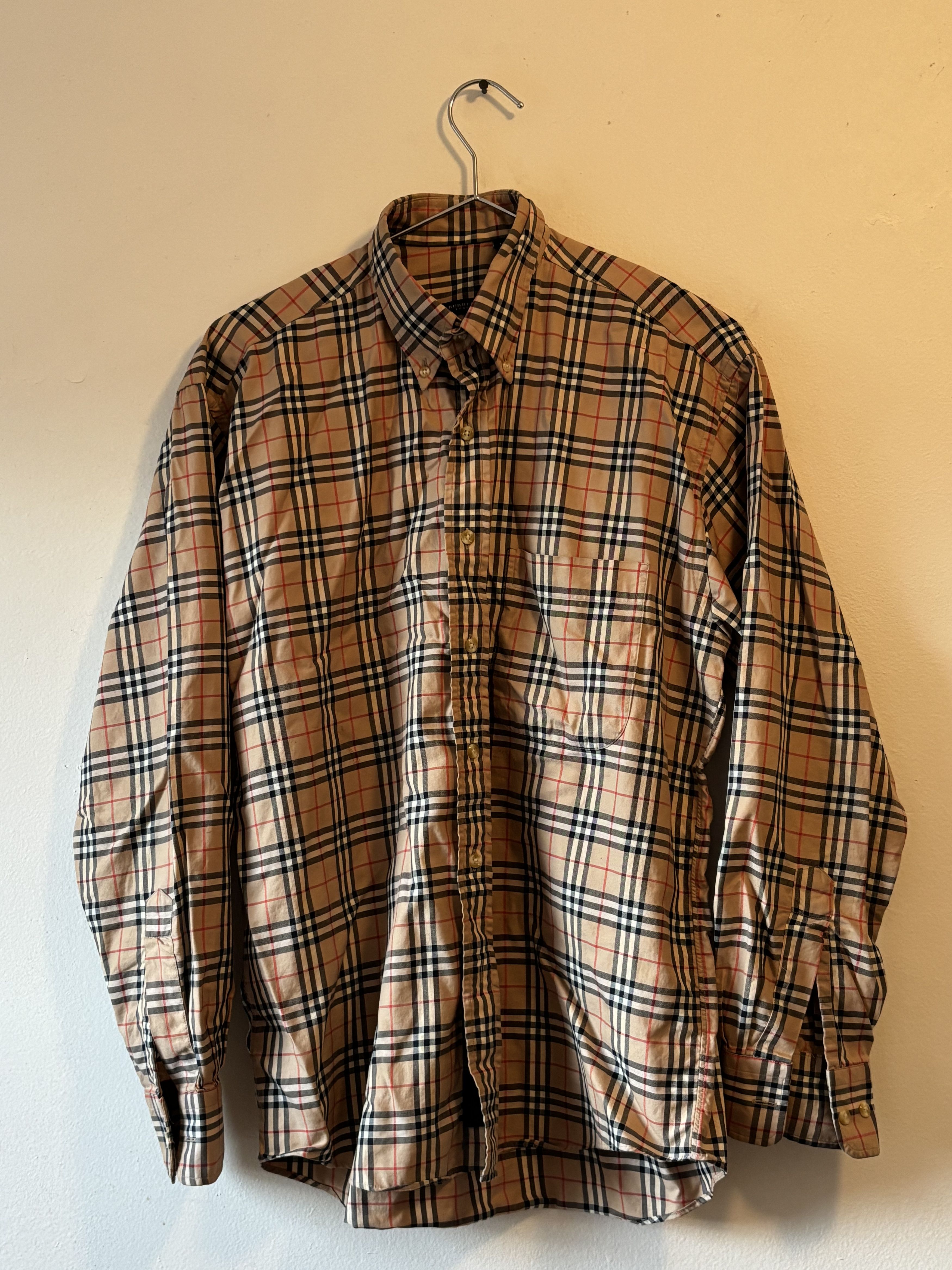 Burberry Shirt Mens Classic Burberry Print Size Medium