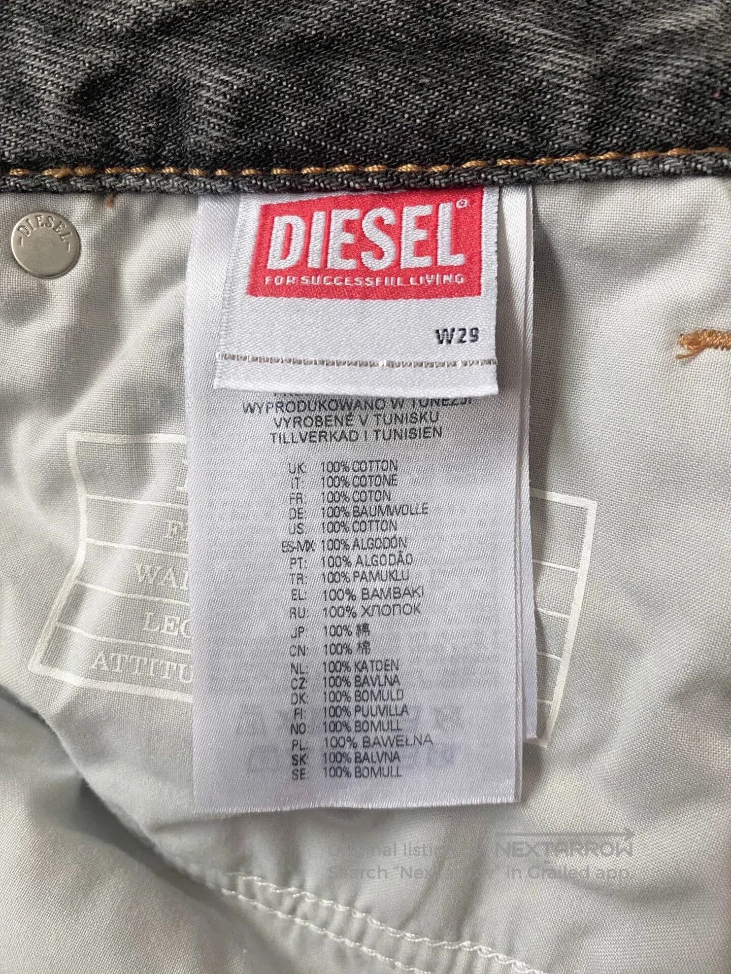 Y/Project diesel gray red zipper flared jeans. Size US 29 - 7 Thumbnail